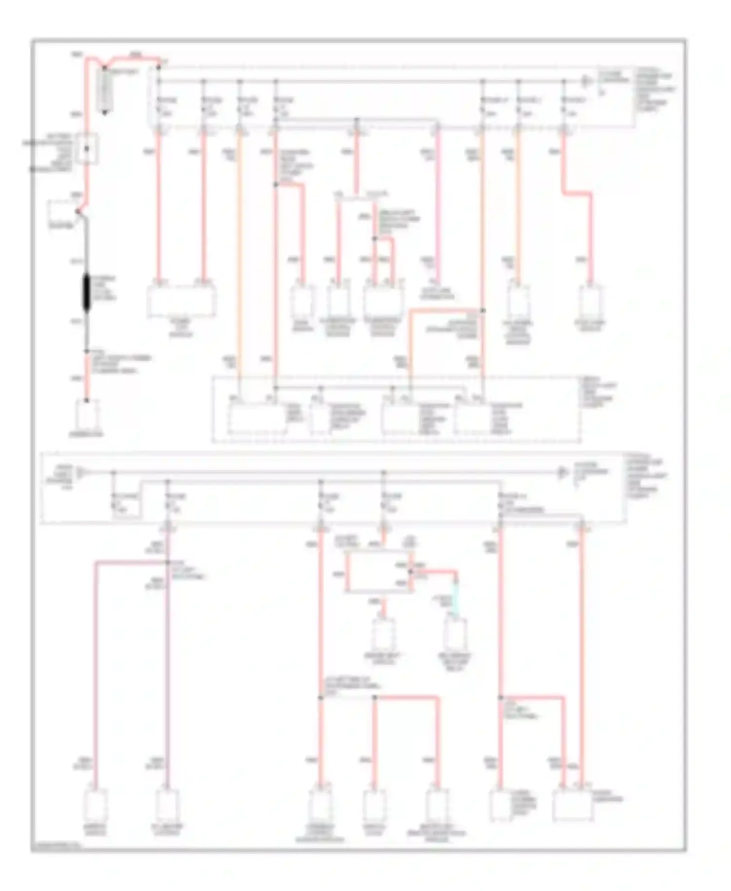 Avenger Dodge II (2007-2010): Power distribution circuit (1 of 3)