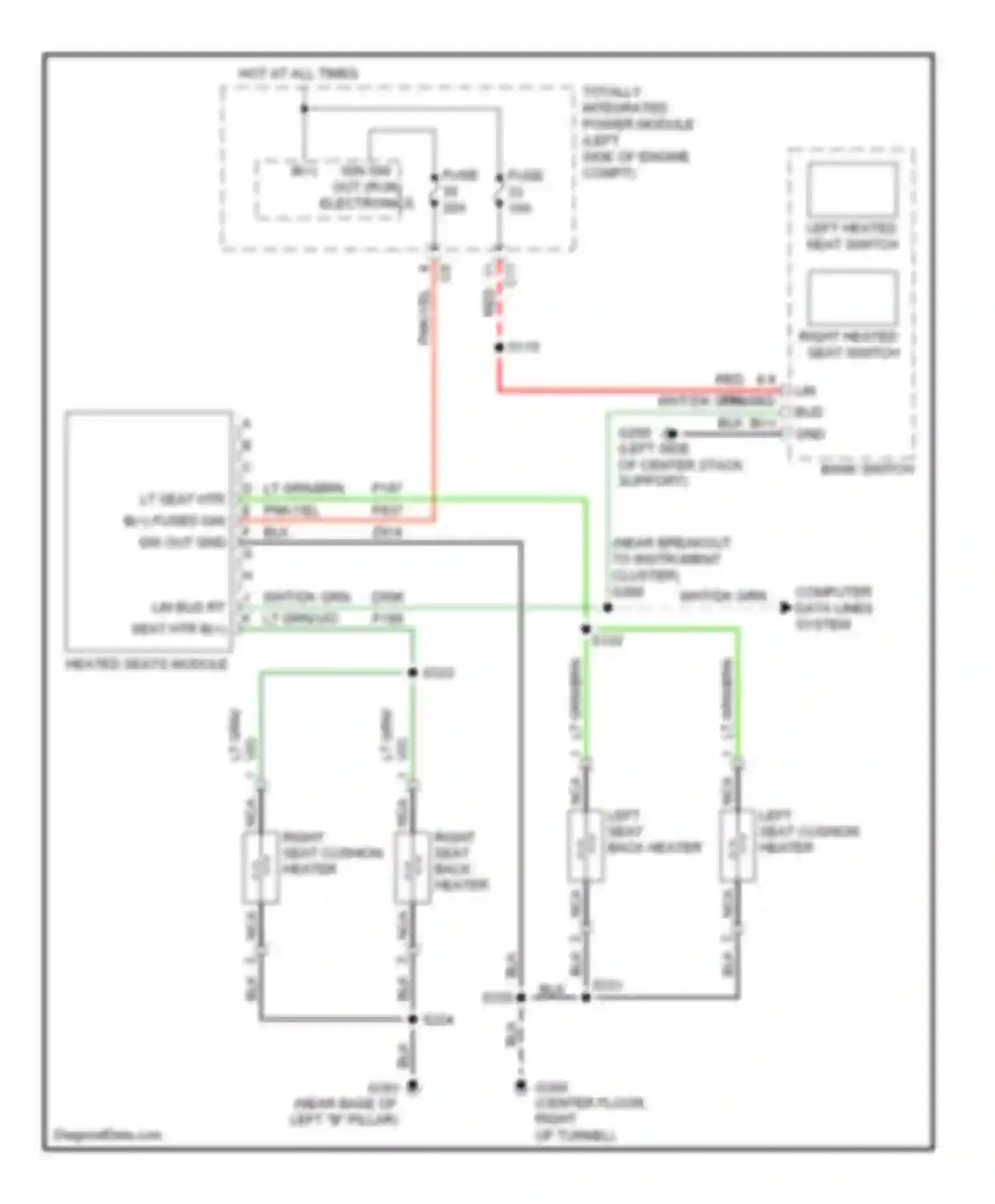 Avenger Dodge II (2007-2010): Heated seats circuit