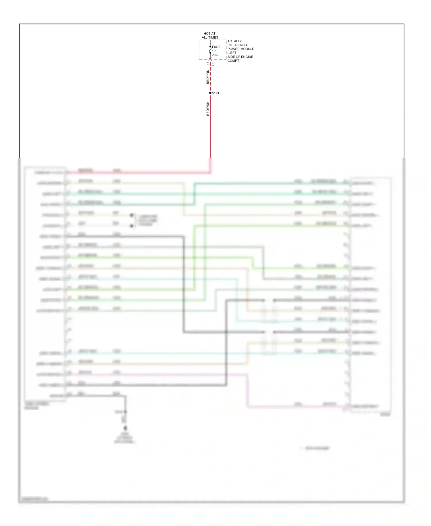 Dodge Avenger II (2007-2010) audio return 2 wiring diagram  (1 of 1)