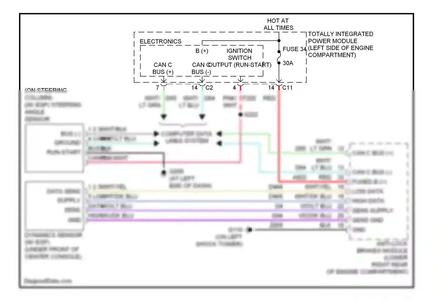 Dodge Avenger II (2007-2010) b(+) wiring diagram  (5 of 16)