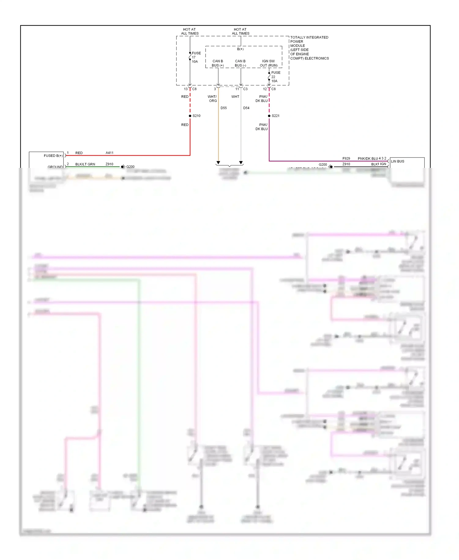 Dodge Avenger II (2007-2010) b(+) wiring diagram  (12 of 16)