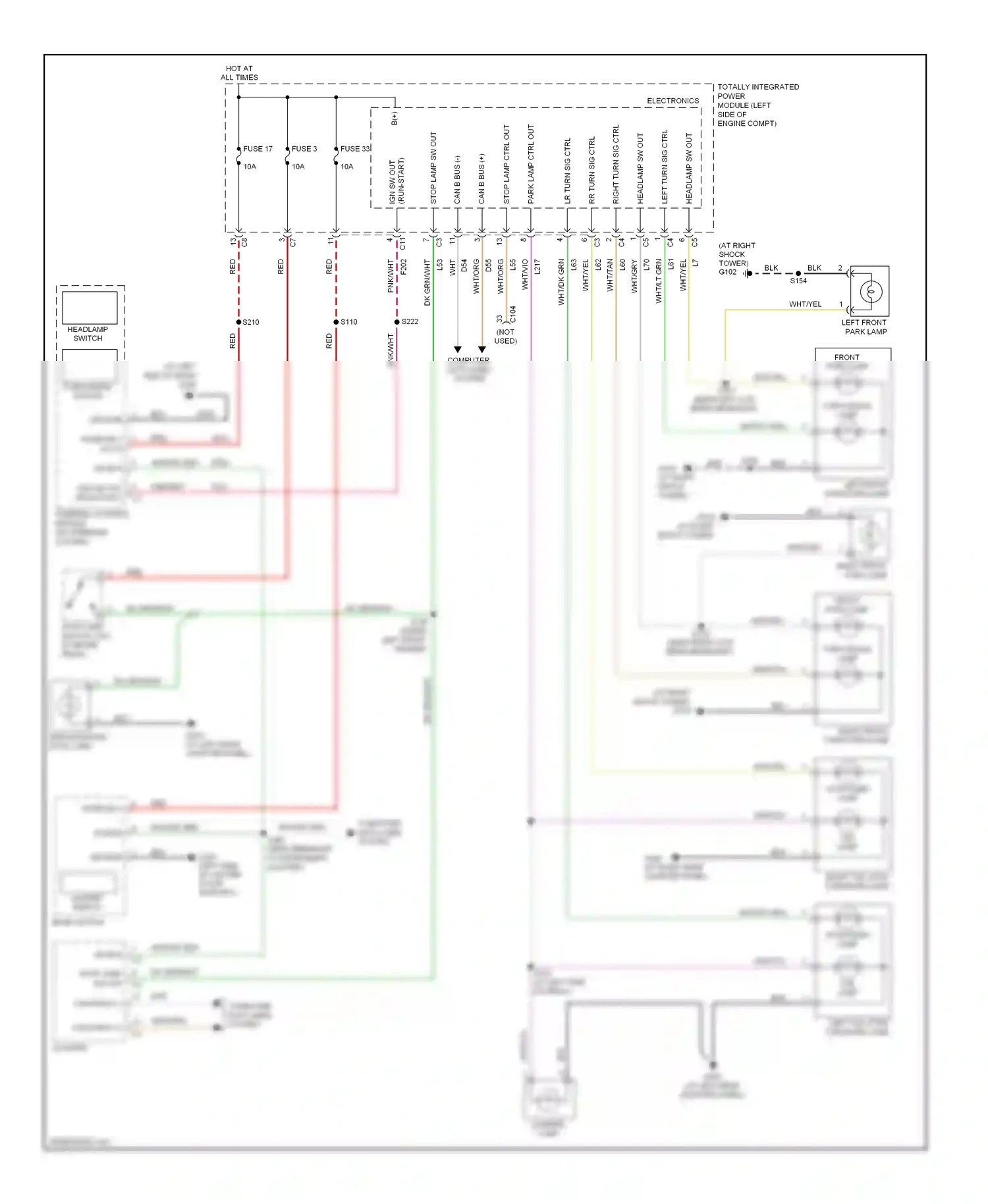 Dodge Avenger II (2007-2010) cluster wiring diagram  (4 of 23)