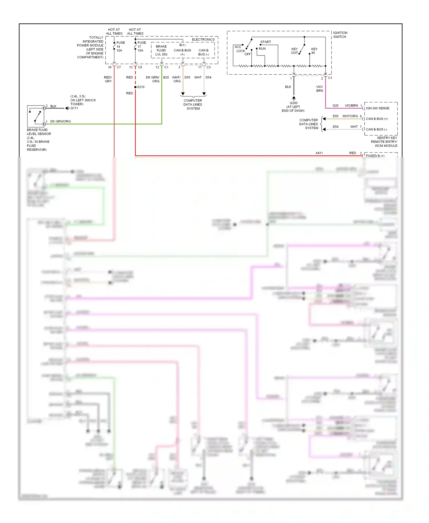 Dodge Avenger II (2007-2010) computer data lines system wiring diagram  (35 of 41)