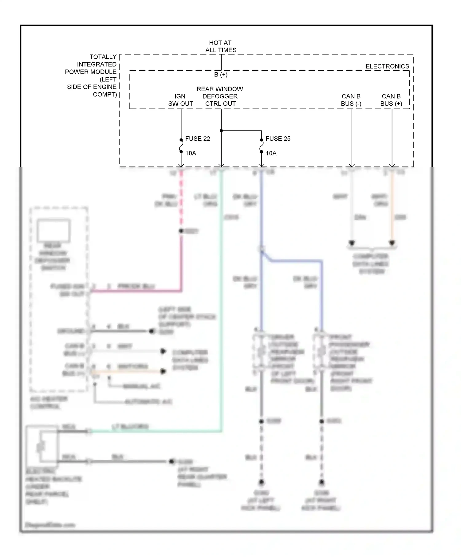Dodge Avenger II (2007-2010) computer data lines system wiring diagram  (7 of 41)