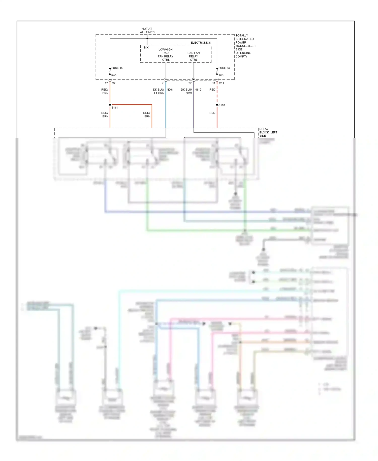 Dodge Avenger II (2007-2010) engine coolant temperature 2 sensor (2.4l) (left front of engine) wiring diagram  (1 of 1)