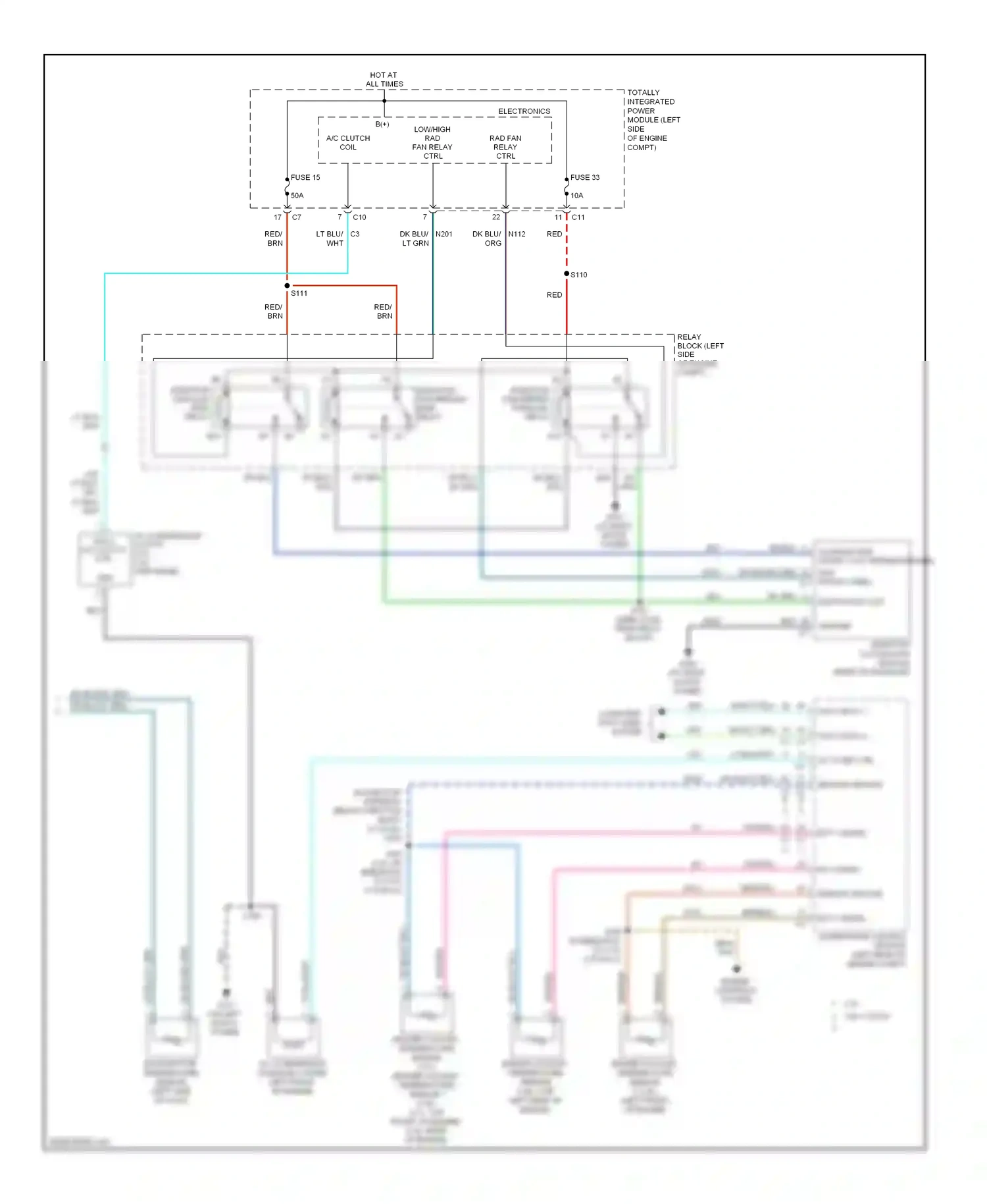 Dodge Avenger II (2007-2010) engine coolant temperature sensor 2 (2.4l) (left front of engine) wiring diagram  (1 of 2)