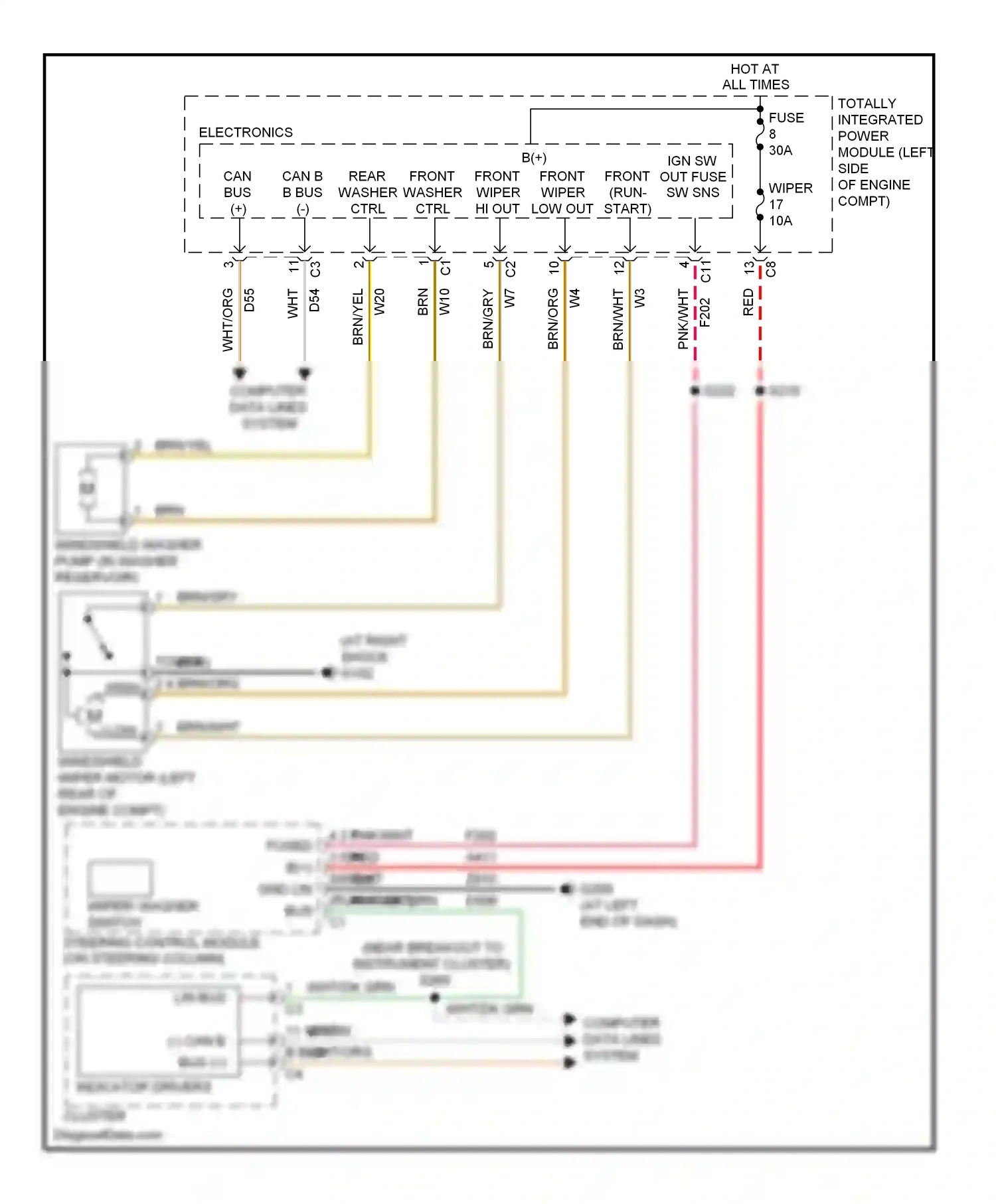Dodge Avenger II (2007-2010) fuse wiring diagram  (17 of 17)