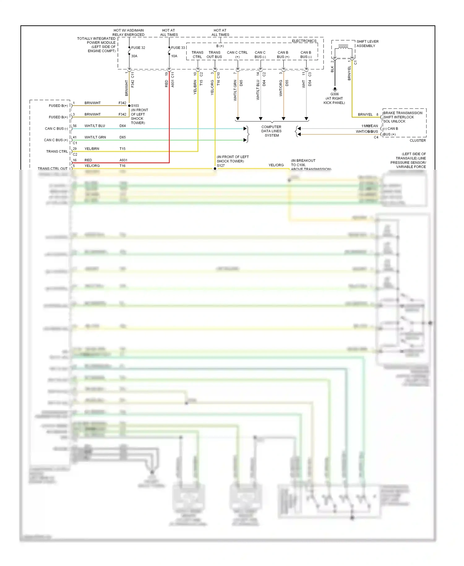 Dodge Avenger II (2007-2010) l/r control wiring diagram  (1 of 3)