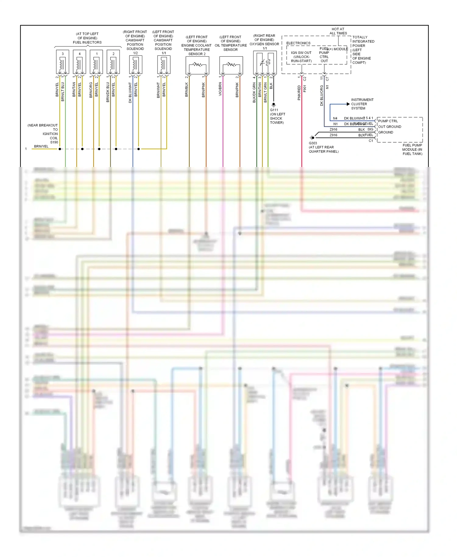Dodge Avenger II (2007-2010) map sensor (left front of engine) wiring diagram  (1 of 1)