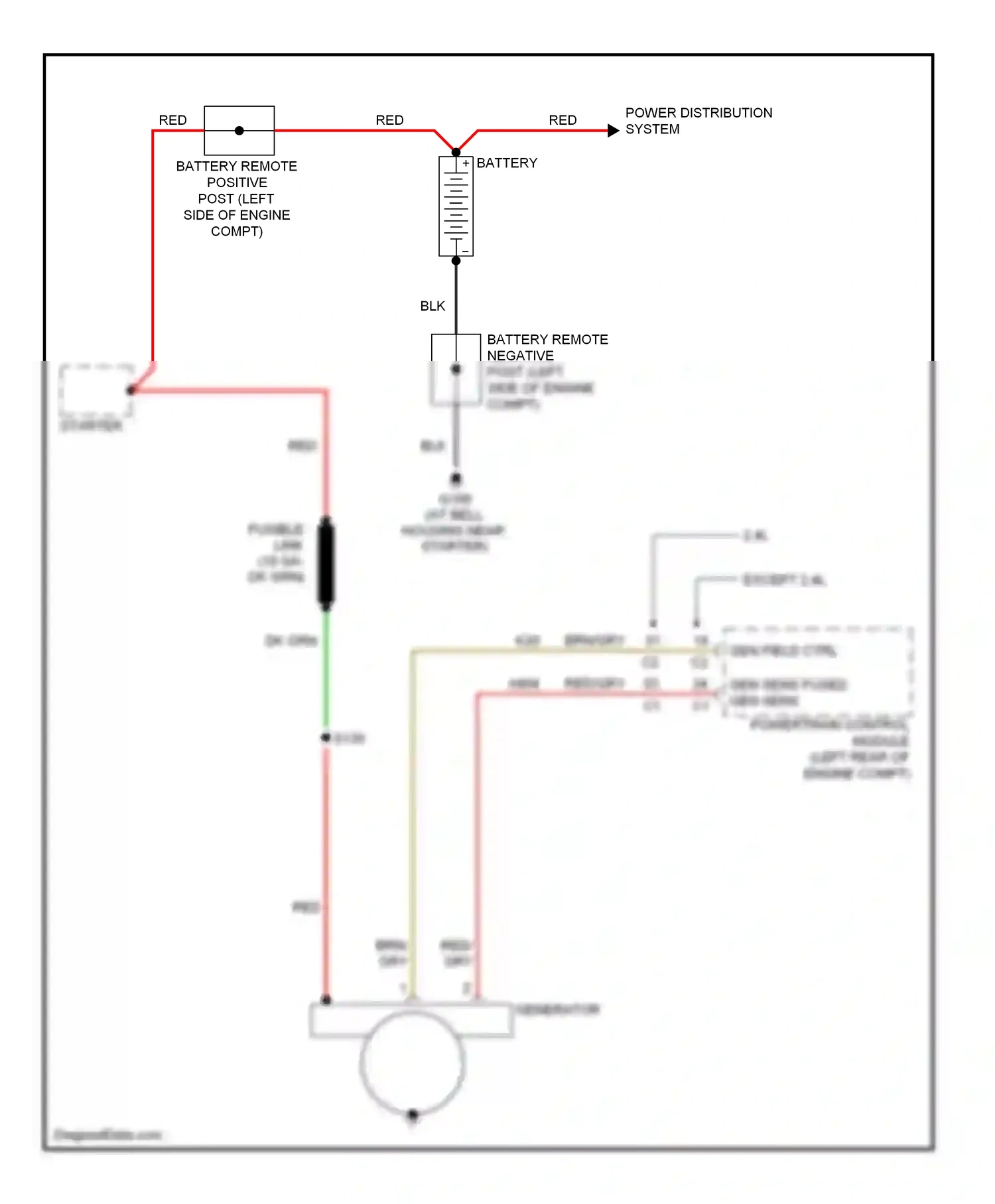 Dodge Avenger II (2007-2010) starter wiring diagram  (1 of 3)