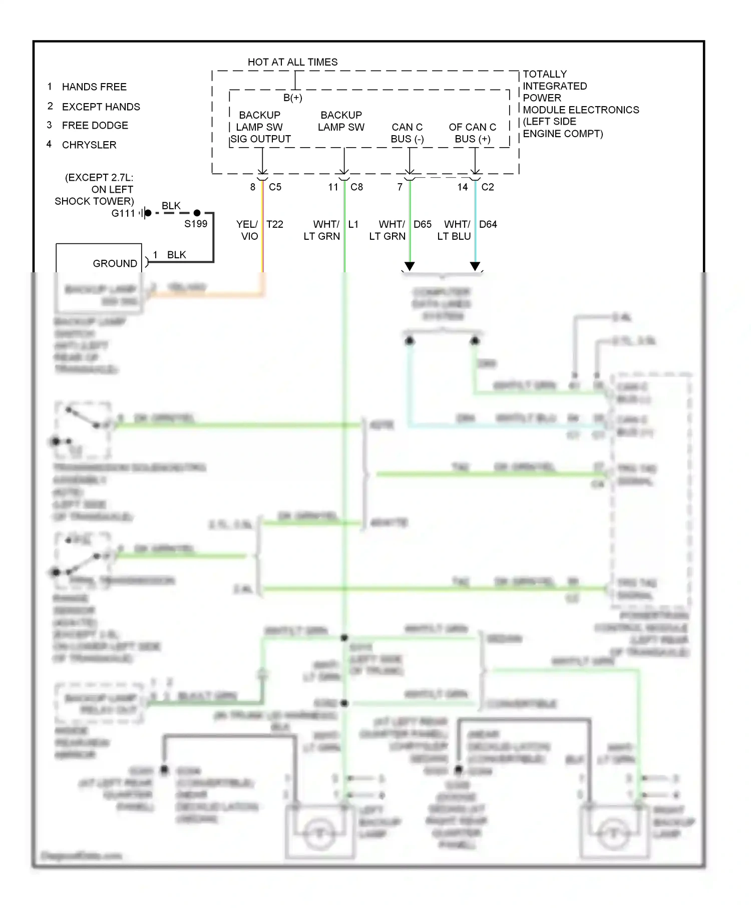 Dodge Avenger II (2007-2010) totally integrated power module electronics wiring diagram  (1 of 1)