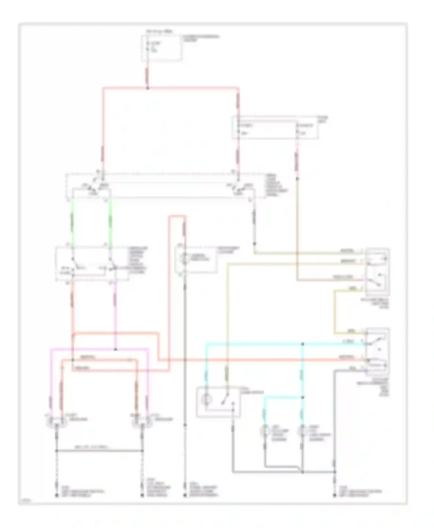 Cab & Chassis Dakota Dodge  (1989-1994): Headlamps/fog lamps circuit, without drl