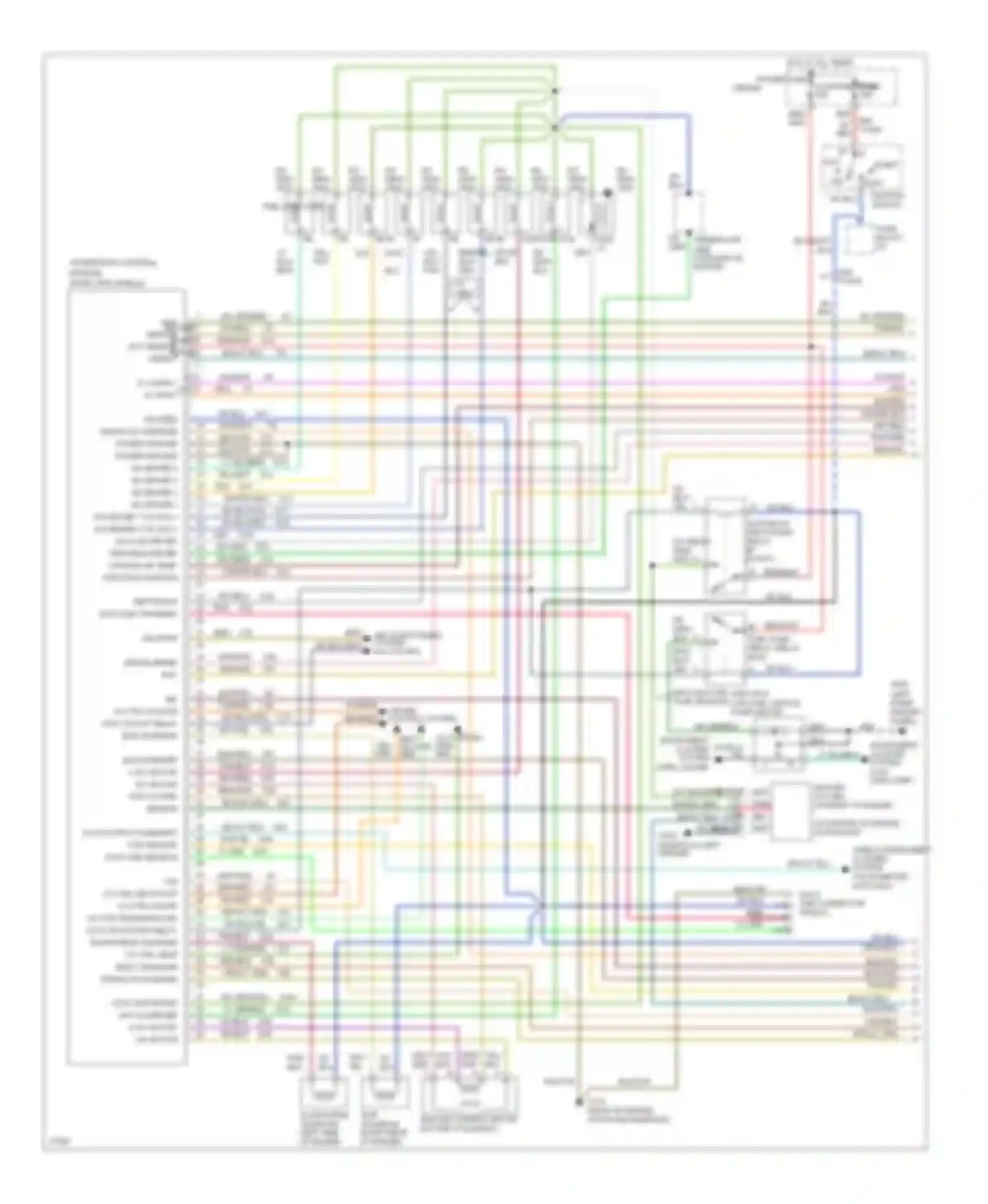 Wiring diagram air conditioning system a/c cycling sw input for Dodge Cab & Chassis Dakota  (1989-1994) (1 of 2)