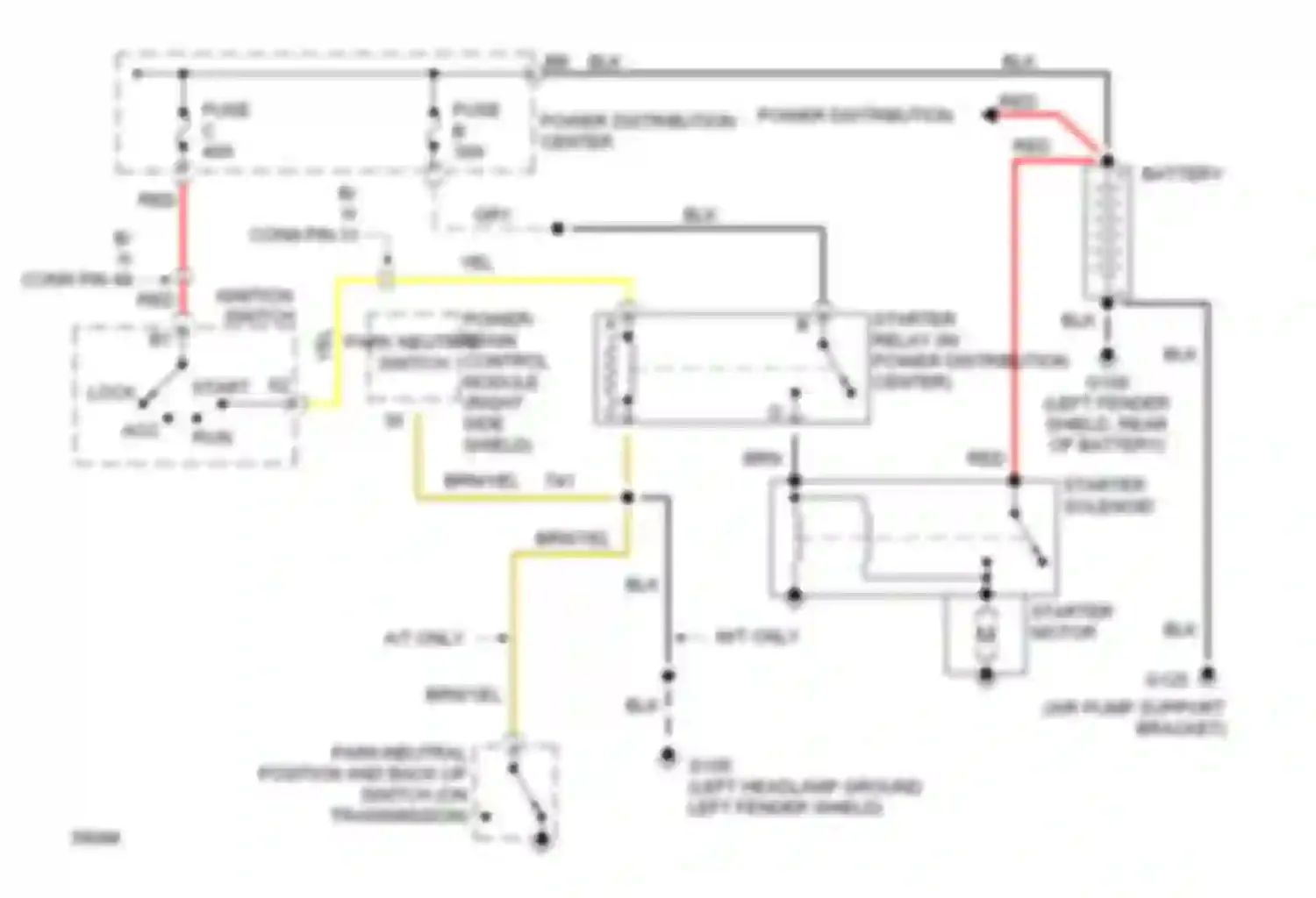 Wiring diagram power distribution for Dodge Cab & Chassis Dakota  (1989-1994) (3 of 5)