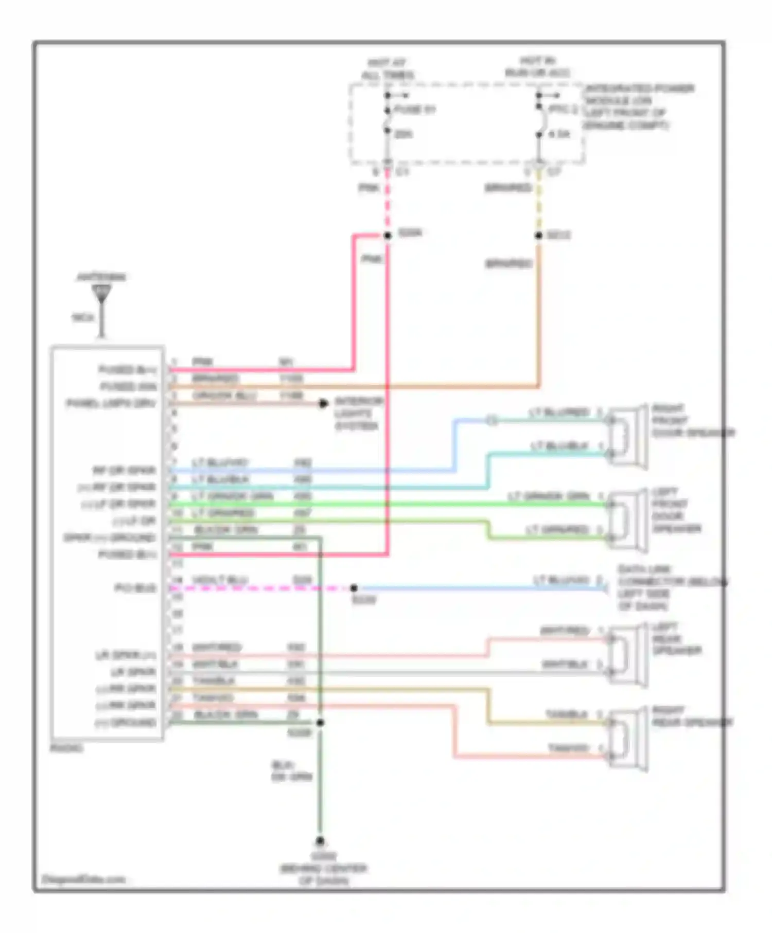 Cab & Chassis R2500 Dodge  (1996-2006): Radio circuit, base radio