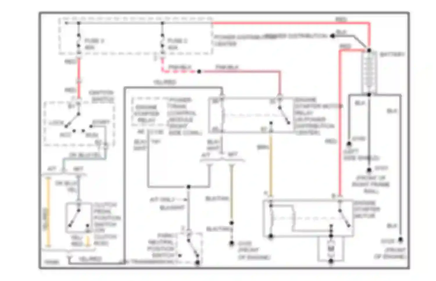 Cab & Chassis R2500 Dodge  (1996-2006): 5.2l, starting circuit