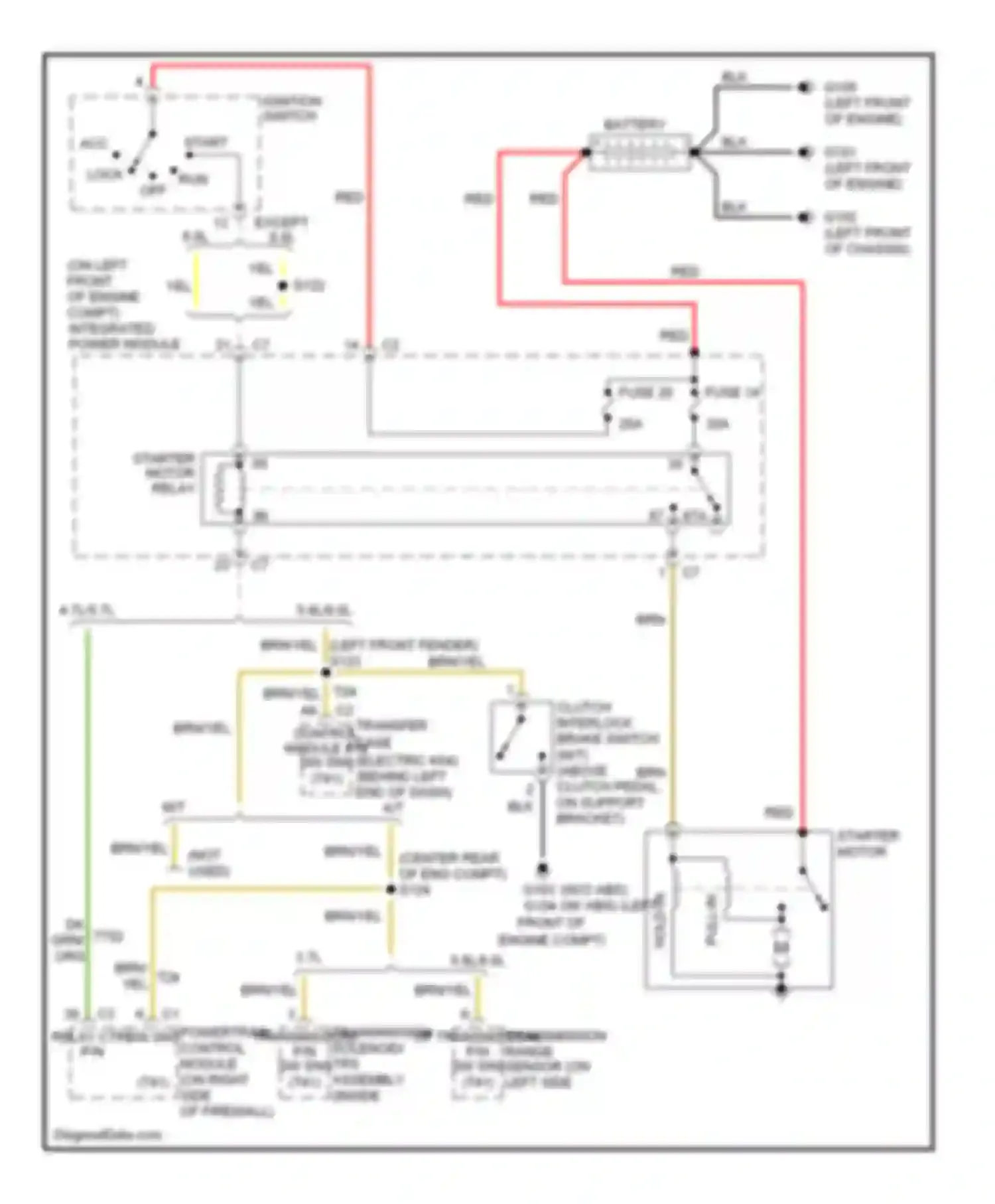 Cab & Chassis R2500 Dodge  (1996-2006): 8.0l, starting circuit