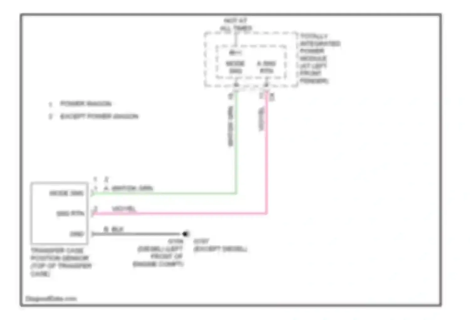 Cab & Chassis R2500 Dodge  (1996-2006): Transfer case circuit, manual