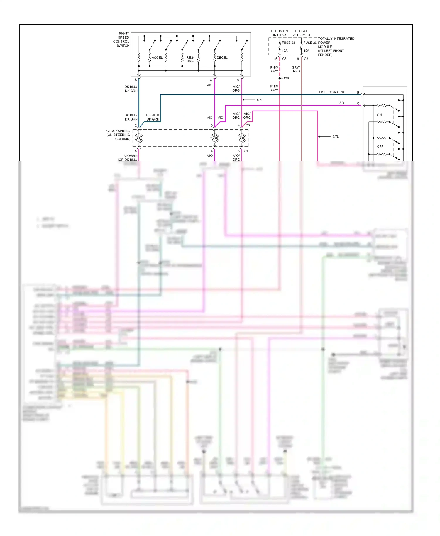 Dodge Cab & Chassis R2500  (1996-2006) engine compt) wiring diagram  (2 of 3)