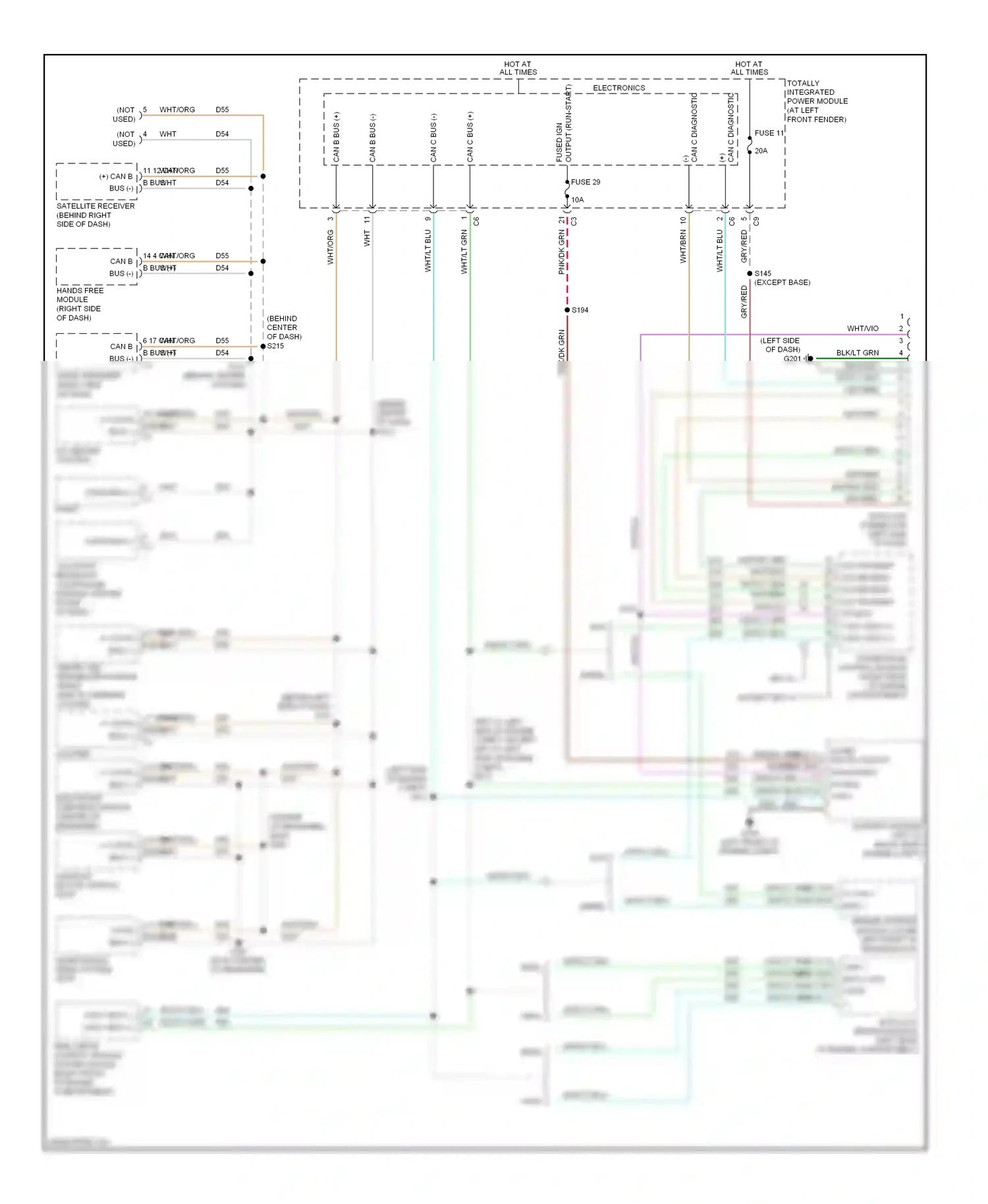 Dodge Cab & Chassis R2500  (1996-2006) engine compt) wiring diagram  (1 of 3)