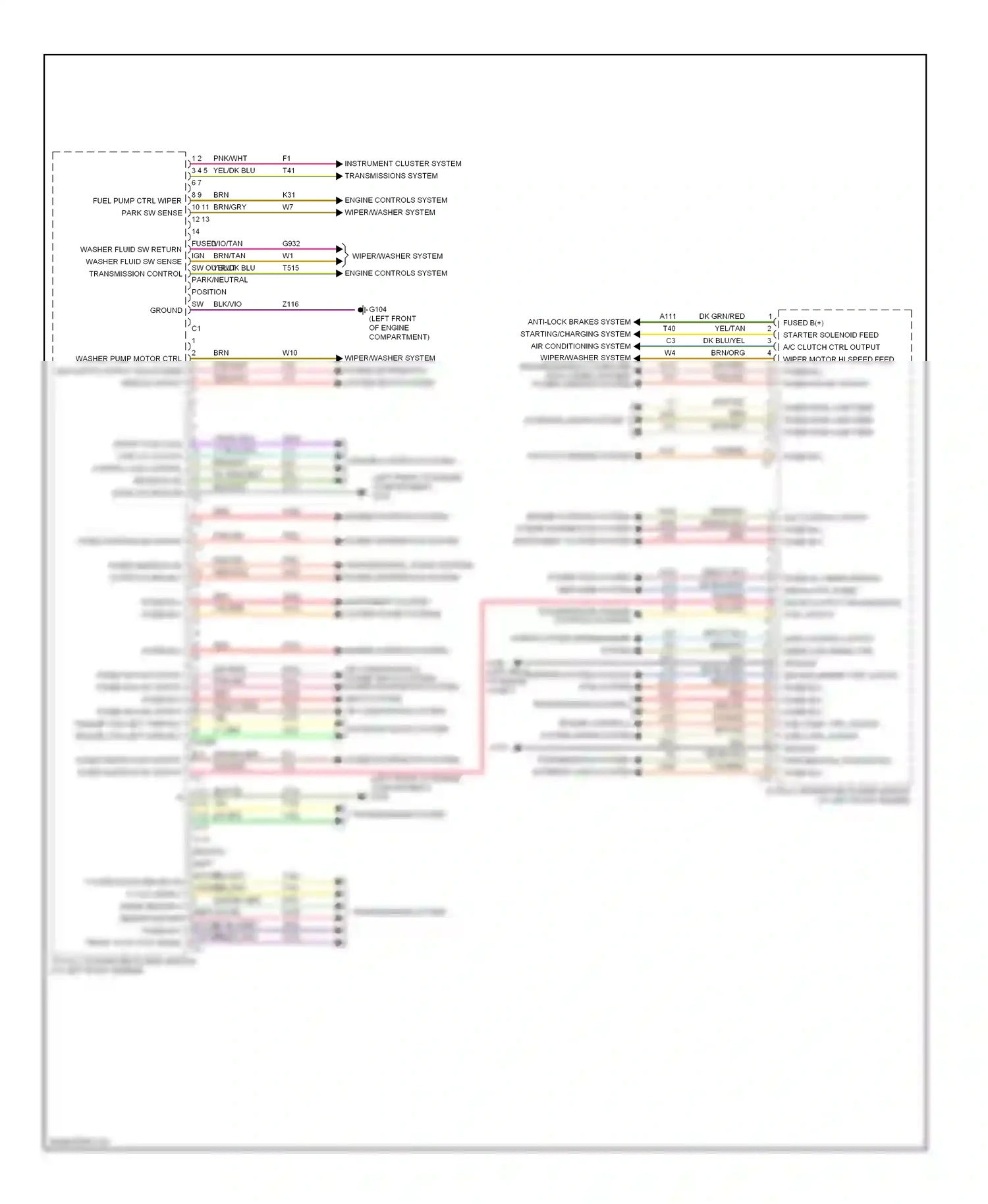 Dodge Cab & Chassis R2500  (1996-2006) engine controls system wiring diagram  (14 of 15)