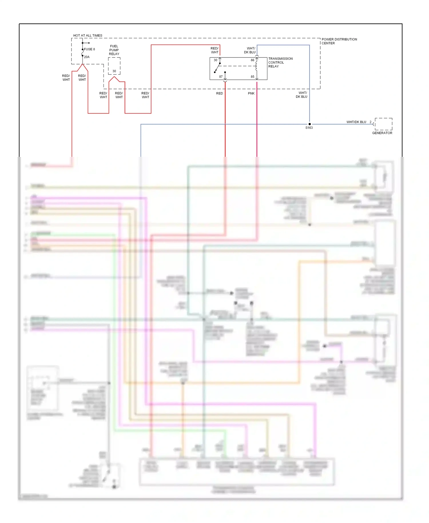 Dodge Cab & Chassis R2500  (1996-2006) engine controls system wiring diagram  (2 of 15)