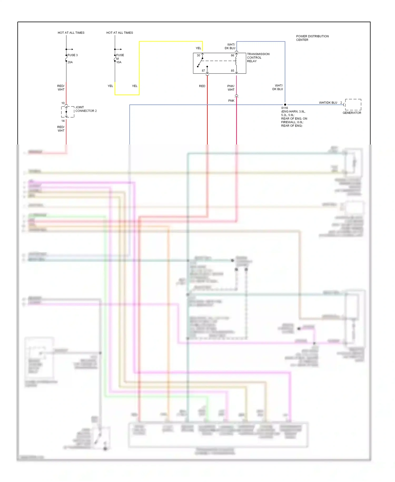 Dodge Cab & Chassis R2500  (1996-2006) engine controls system wiring diagram  (6 of 15)