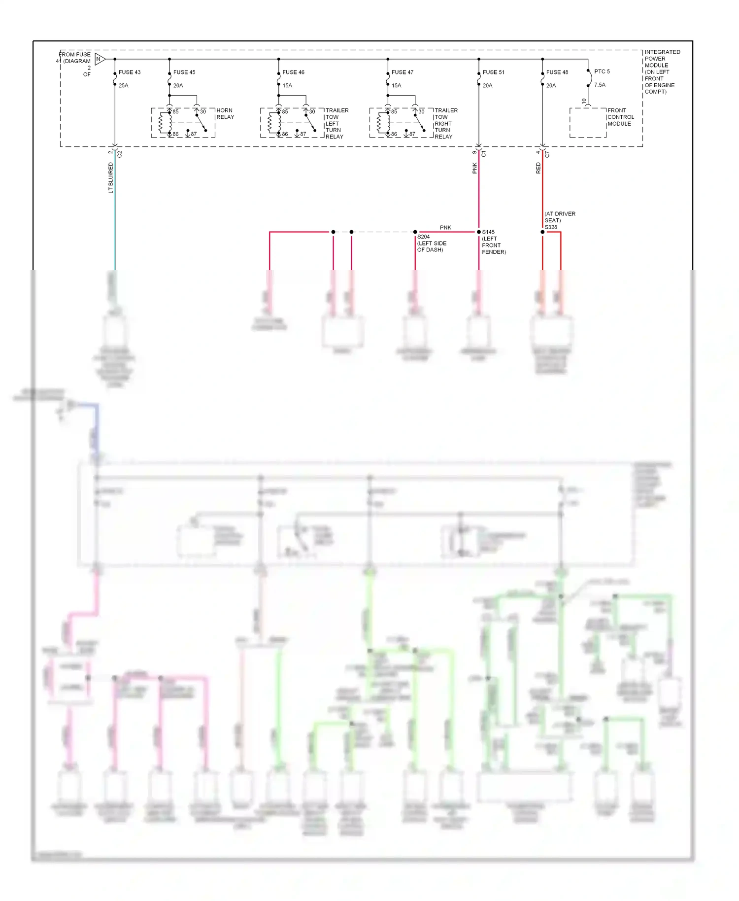 Dodge Cab & Chassis R2500  (1996-2006) front control module wiring diagram  (8 of 8)