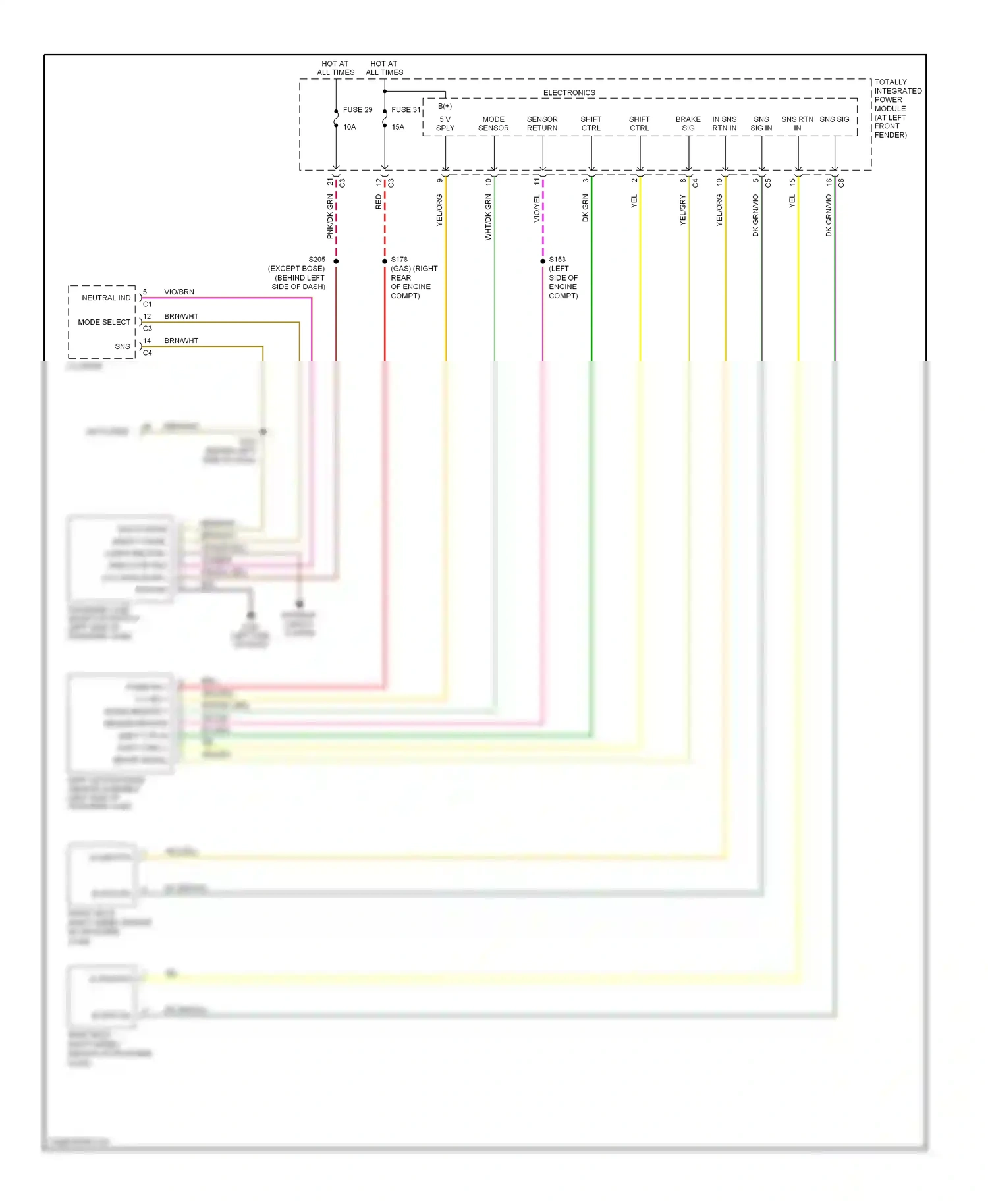 Dodge Cab & Chassis R2500  (1996-2006) sensor return shift ctrl b wiring diagram  (1 of 1)