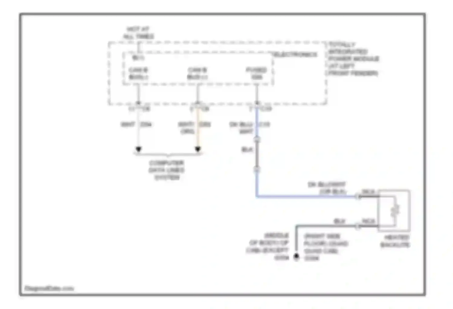 Cab & Chassis R3500 Dodge  (1996-2006): Rear defogger circuit