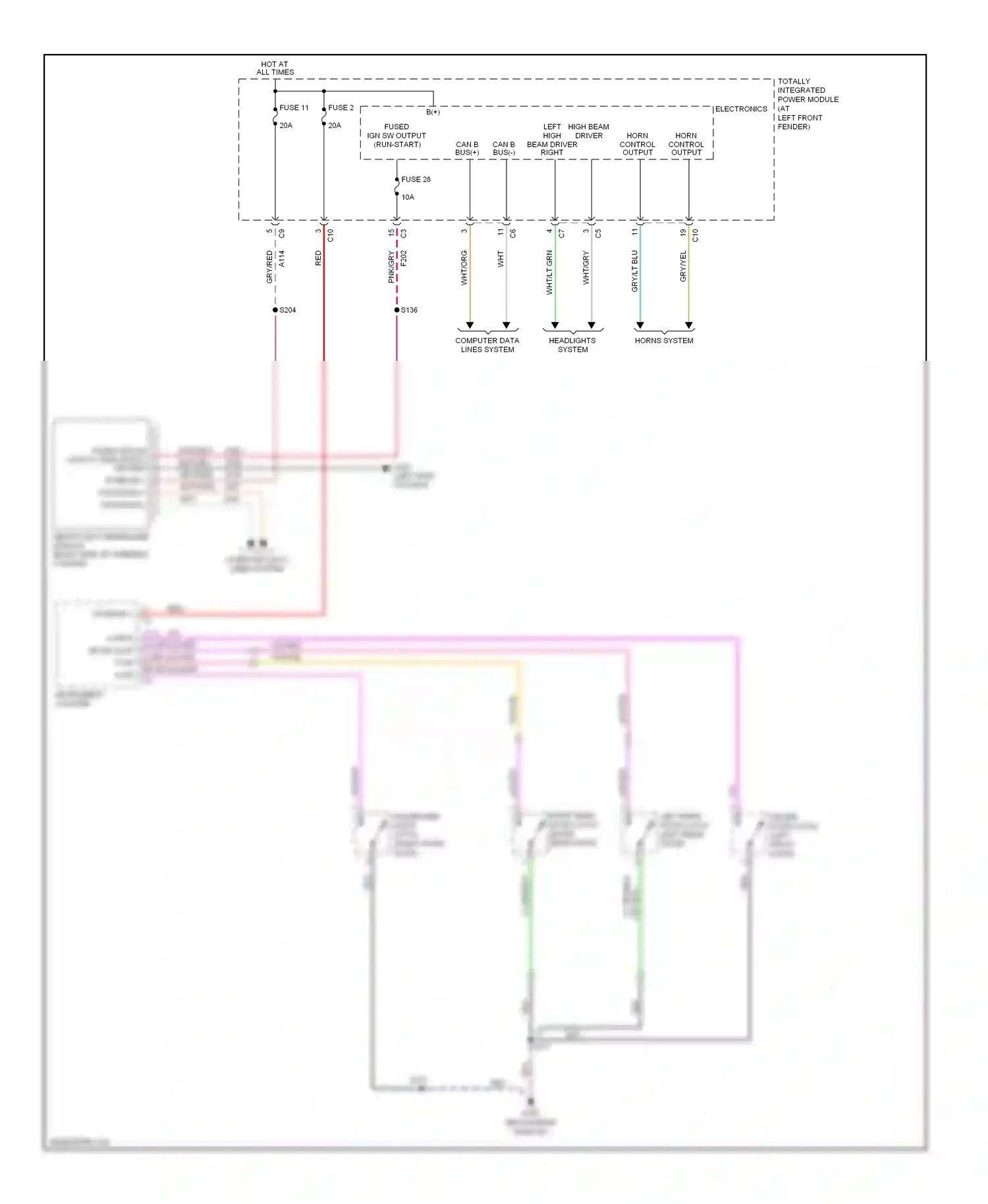 Dodge Cab & Chassis R3500  (1996-2006) computer data lines system wiring diagram  (2 of 21)