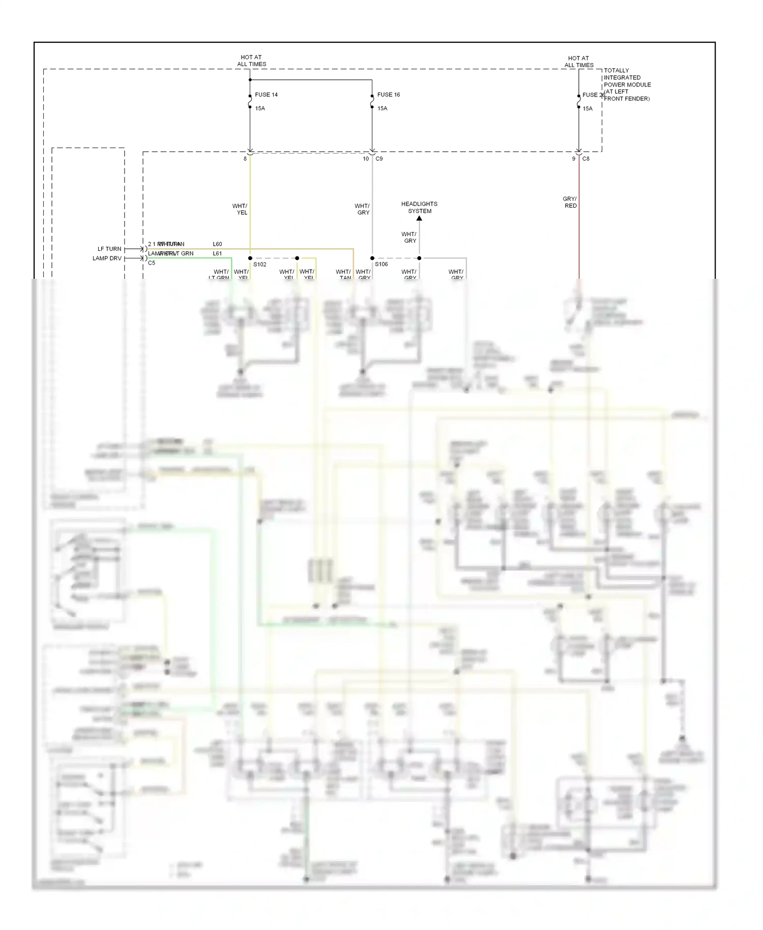 Dodge Cab & Chassis R3500  (1996-2006) multi- function switch wiring diagram  (1 of 4)