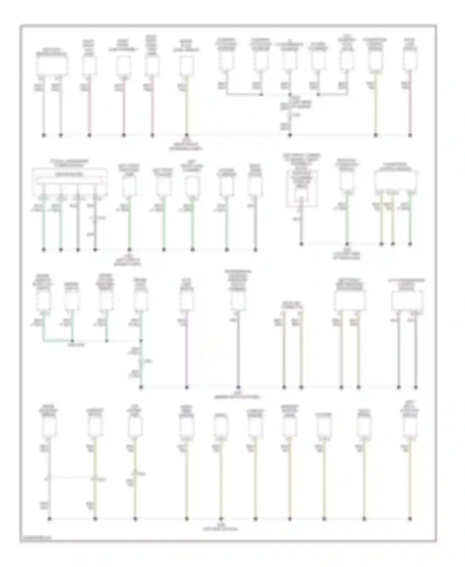 Caliber Dodge I facelift (2009-2013): Ground distribution circuit (1 of 2)