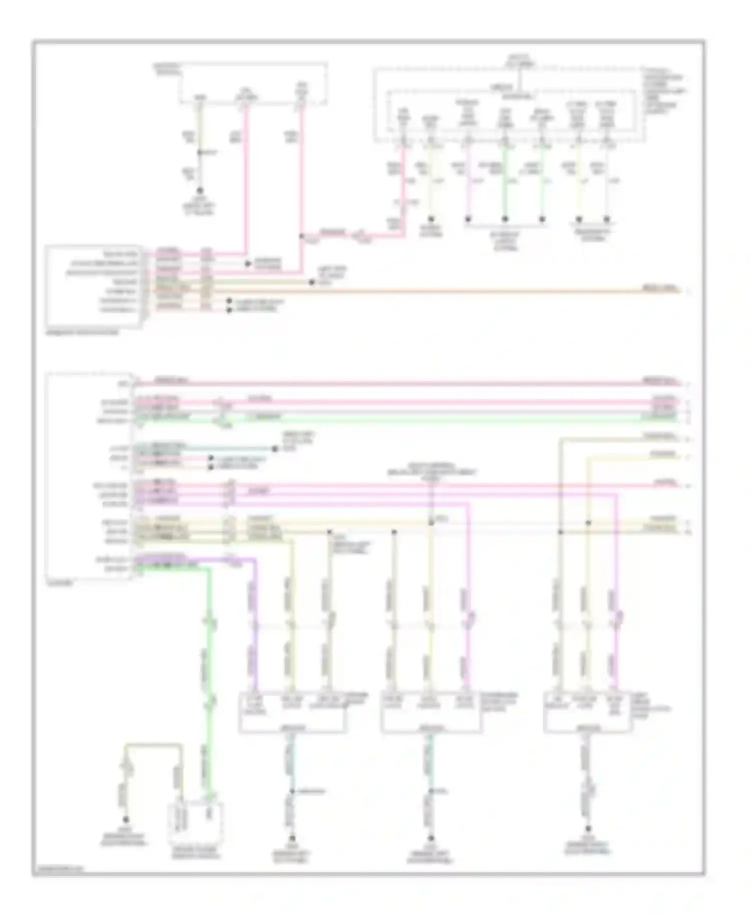 Caliber Dodge I facelift (2009-2013): Power door locks circuit (1 of 2)