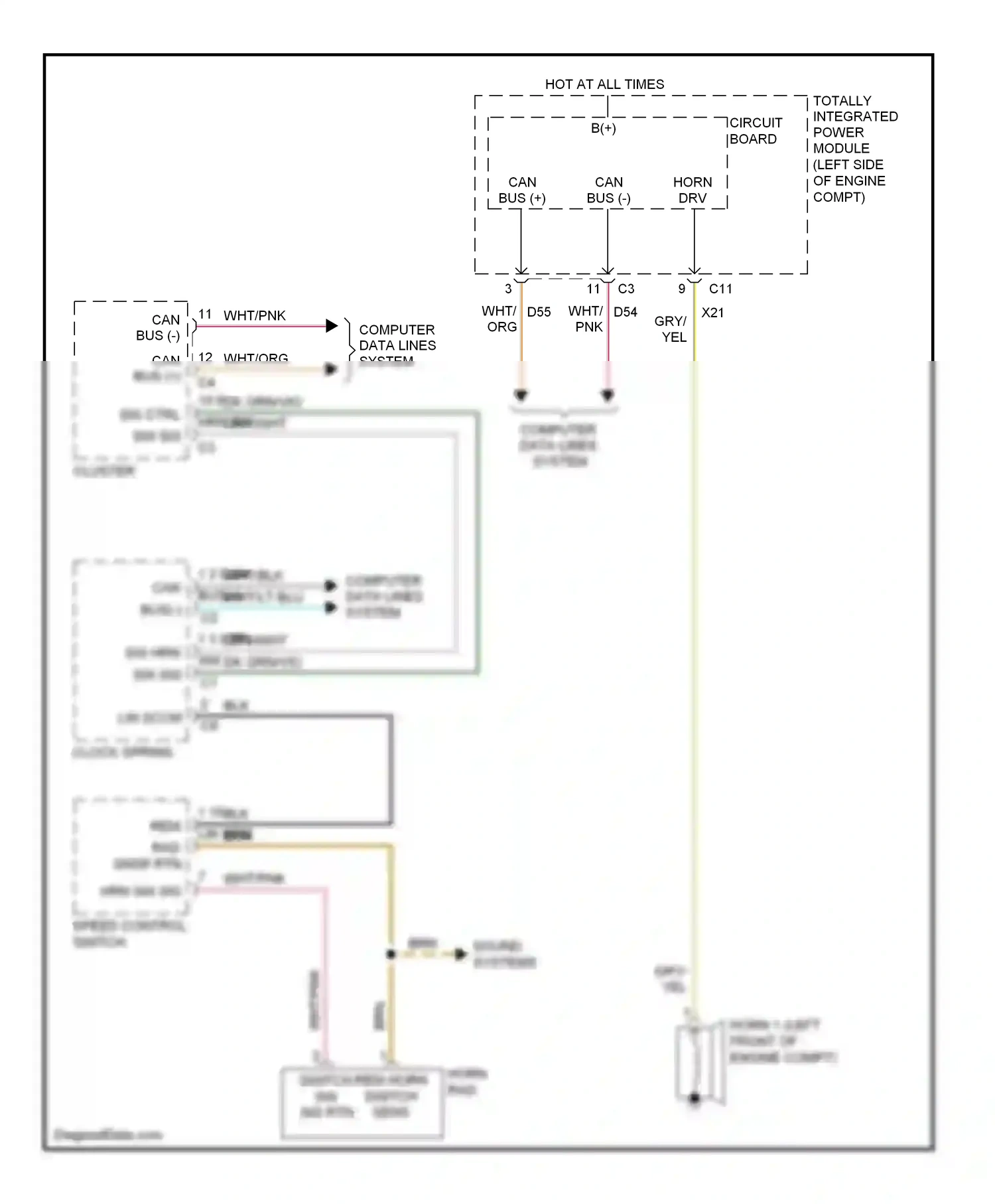 Dodge Caliber I facelift (2009-2013) clock- spring wiring diagram  (4 of 8)