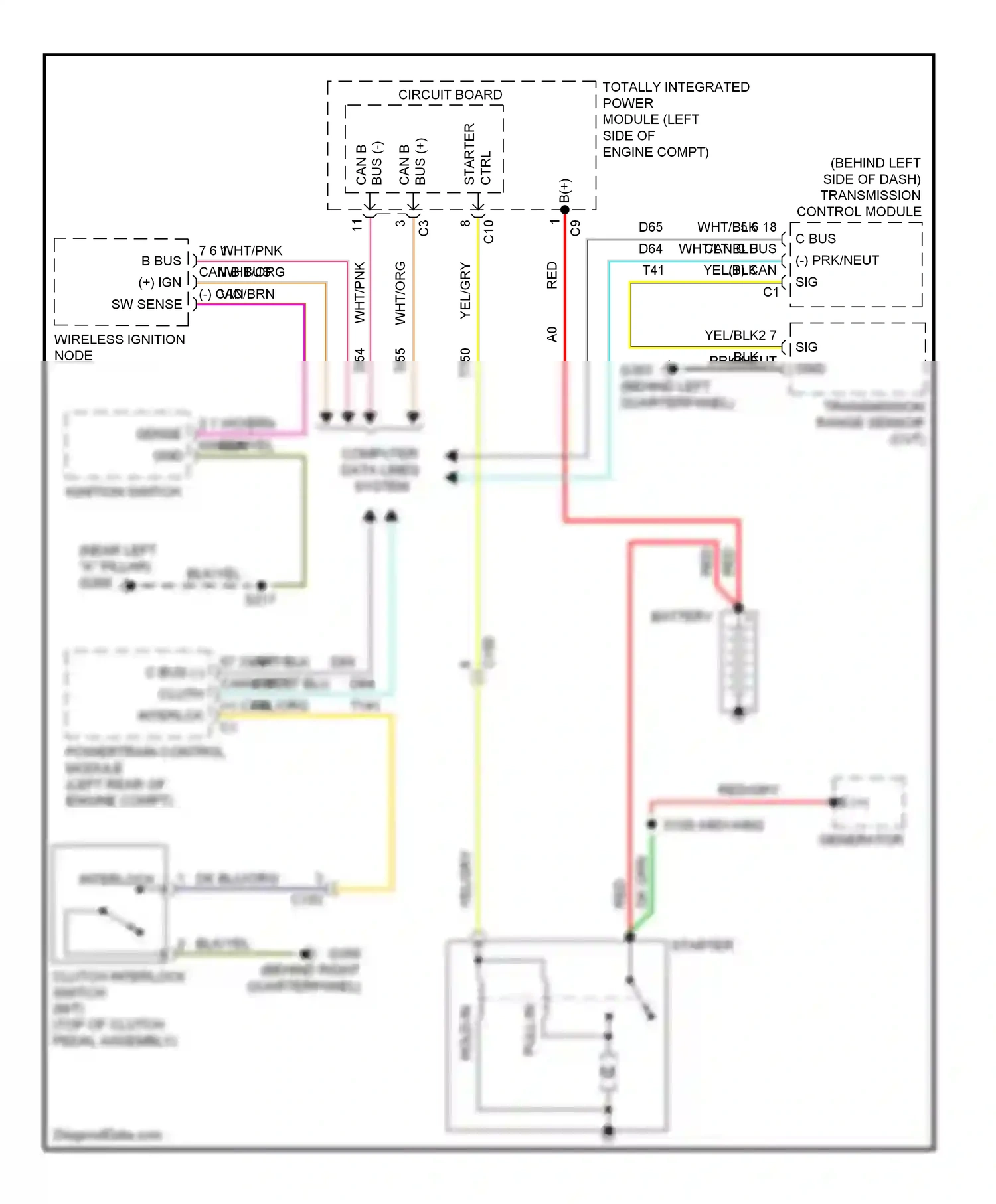 Dodge Caliber I facelift (2009-2013) computer data lines system wiring diagram  (28 of 34)