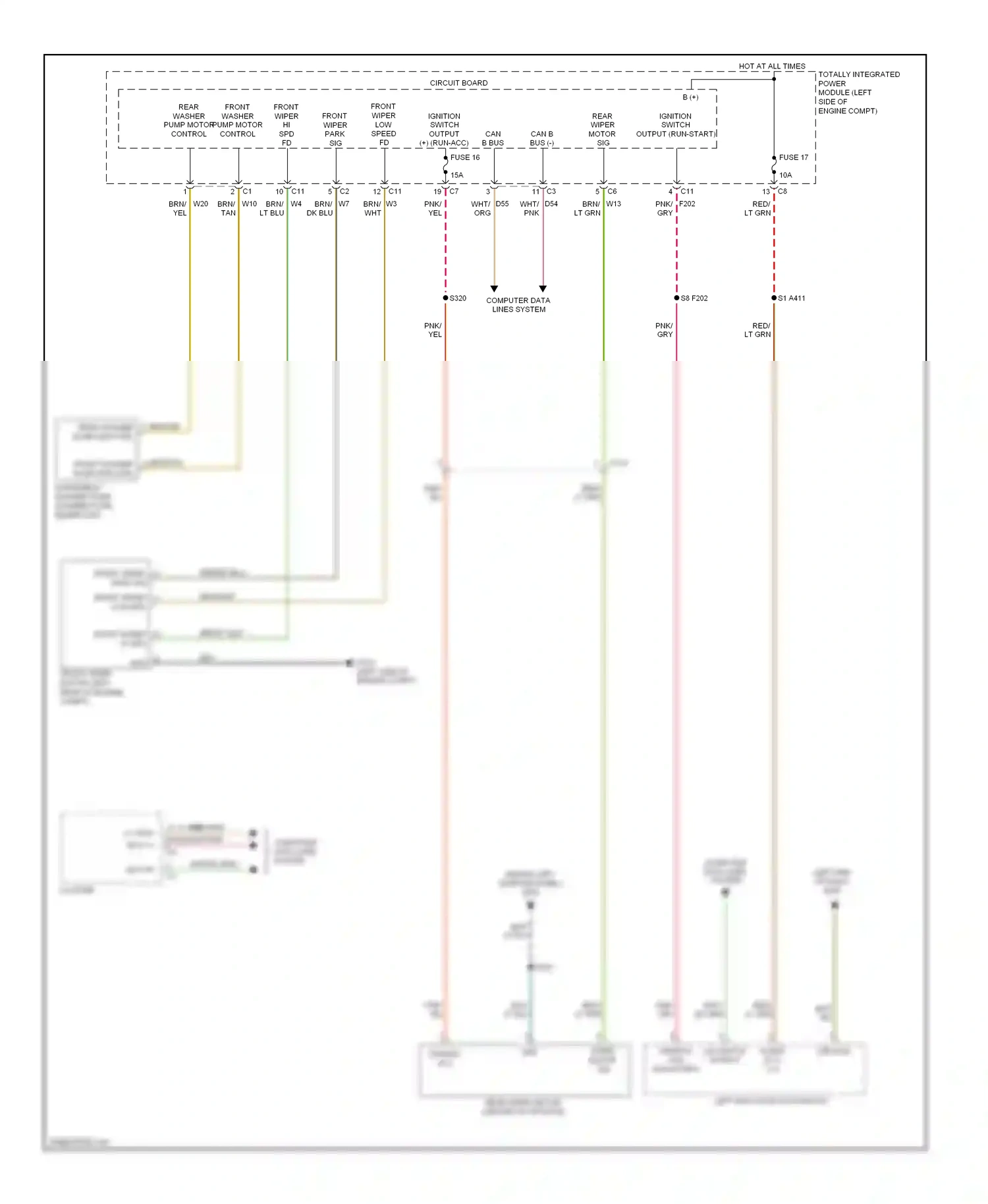 Dodge Caliber I facelift (2009-2013) computer data lines system wiring diagram  (34 of 34)
