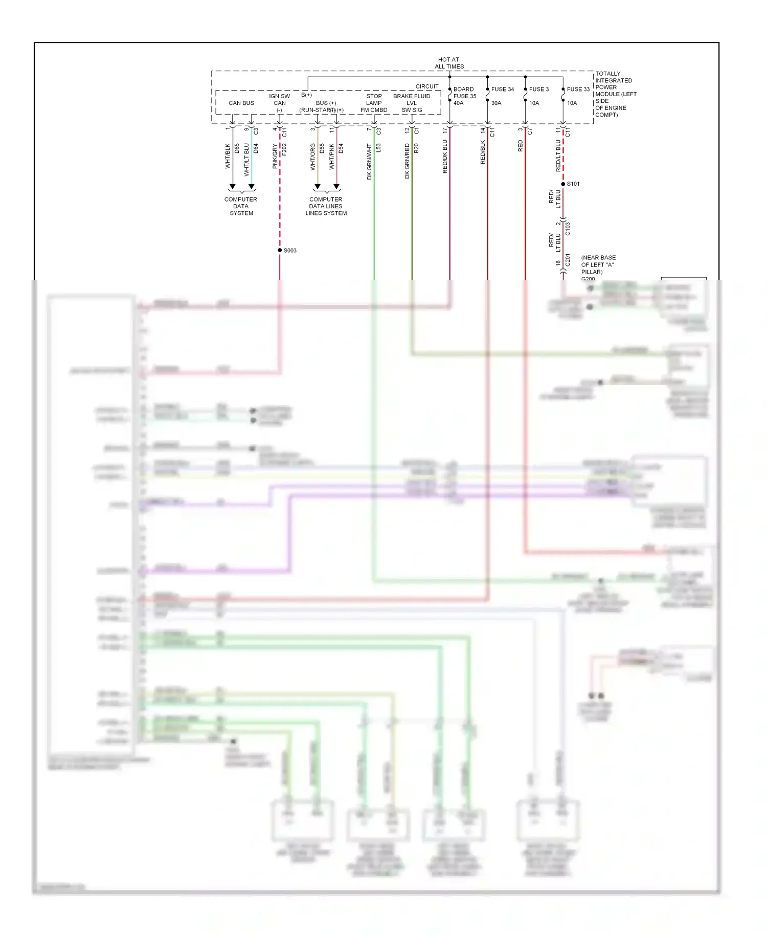 Dodge Caliber I facelift (2009-2013) computer data lines system wiring diagram  (1 of 34)