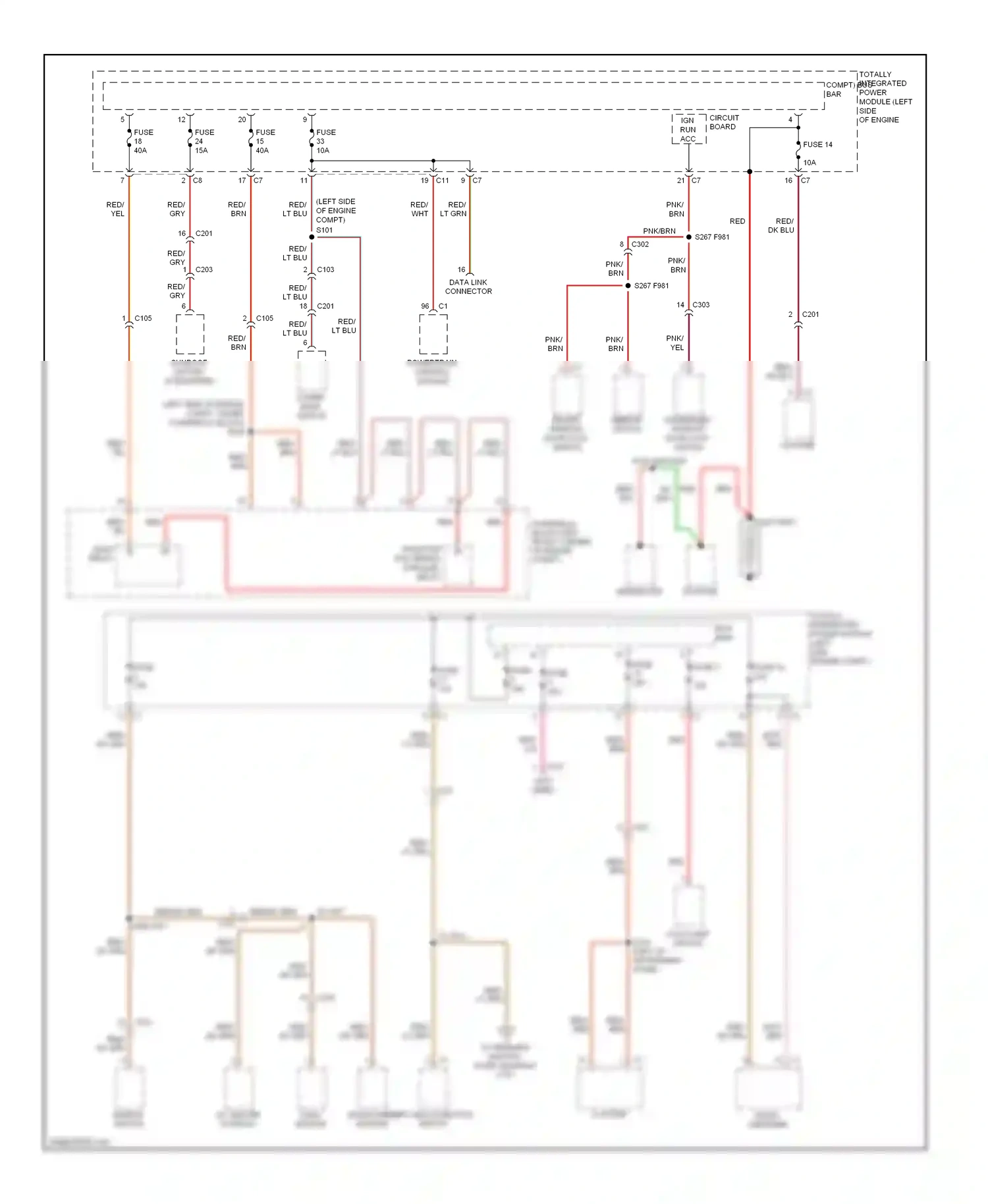 Dodge Caliber I facelift (2009-2013) data link connector wiring diagram  (2 of 2)