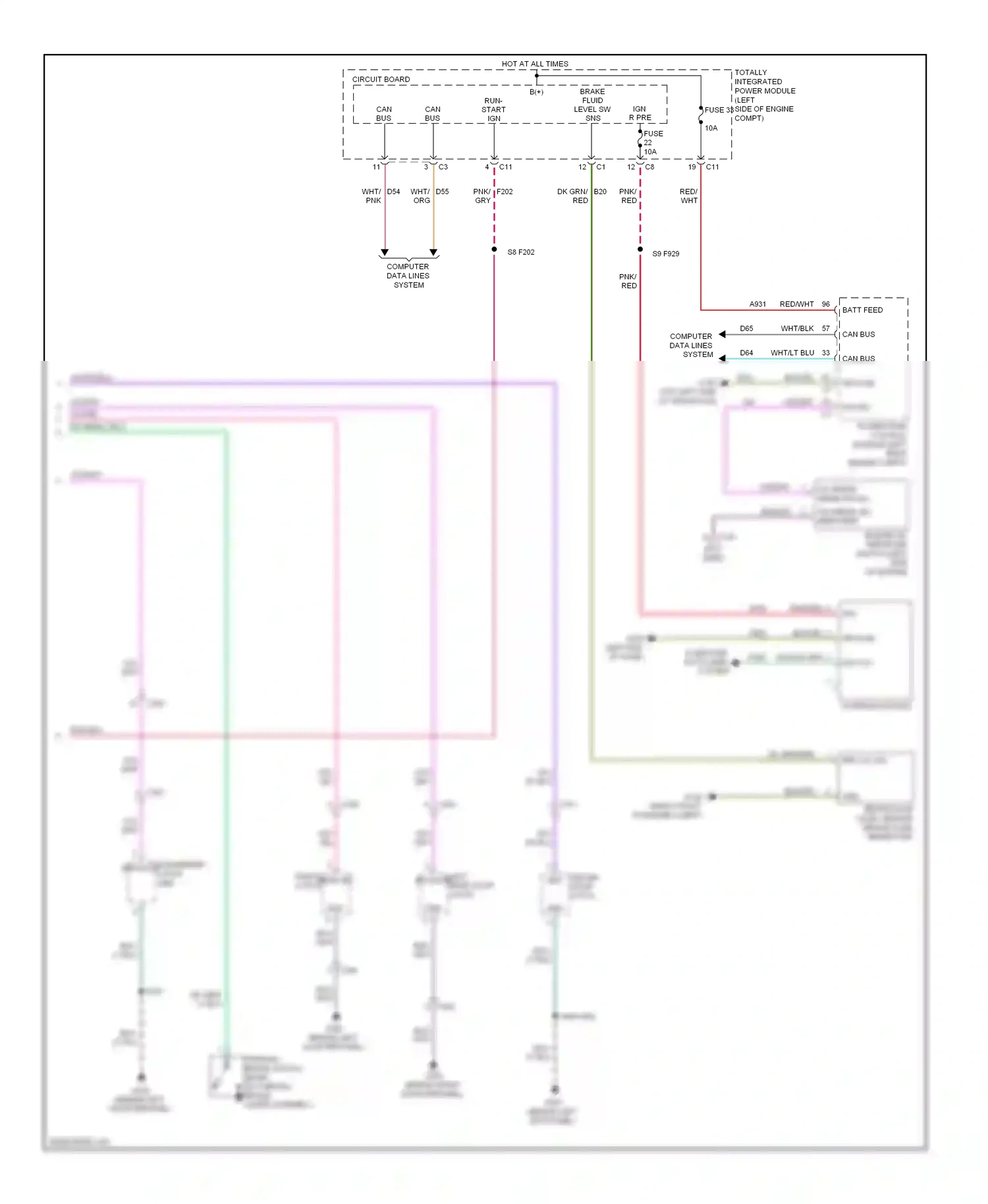Dodge Caliber I facelift (2009-2013) engine compt) wiring diagram  (2 of 2)
