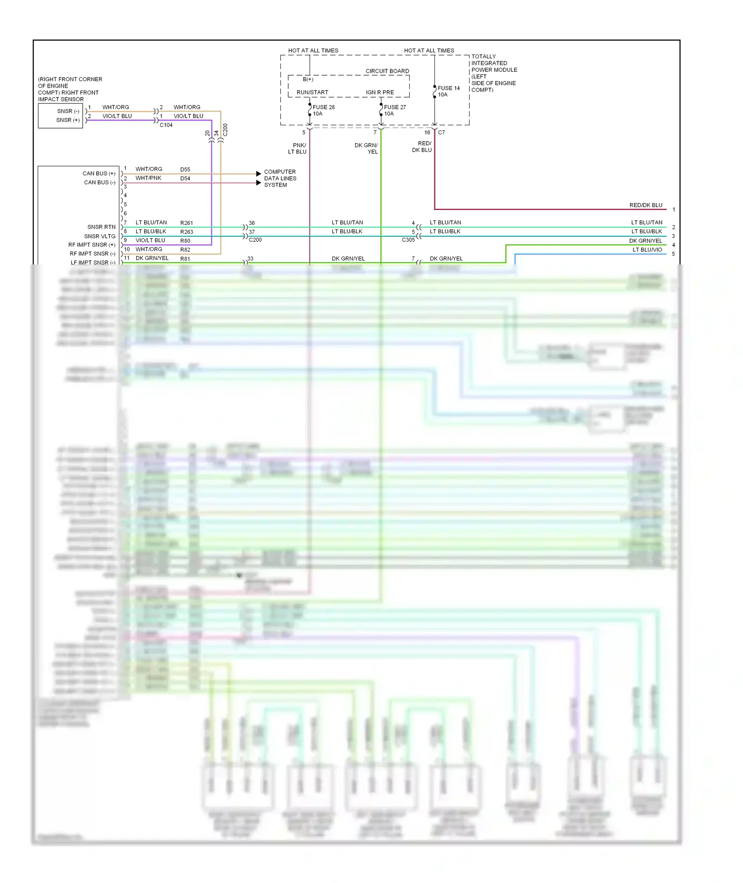 Dodge Caliber I facelift (2009-2013) occupant detection sensor wiring diagram  (1 of 1)