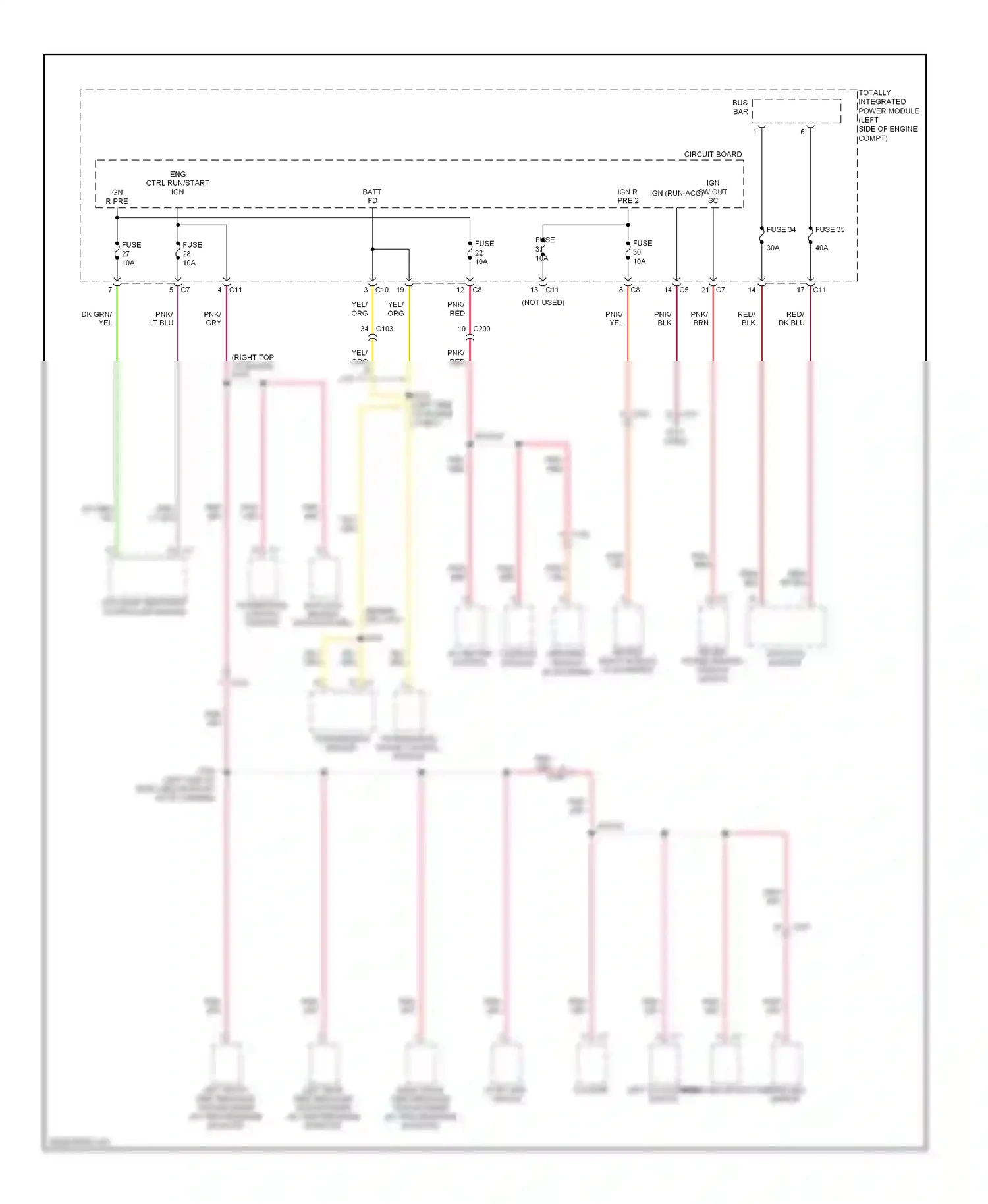 Dodge Caliber I facelift (2009-2013) occupant restraint controller module wiring diagram  (2 of 2)