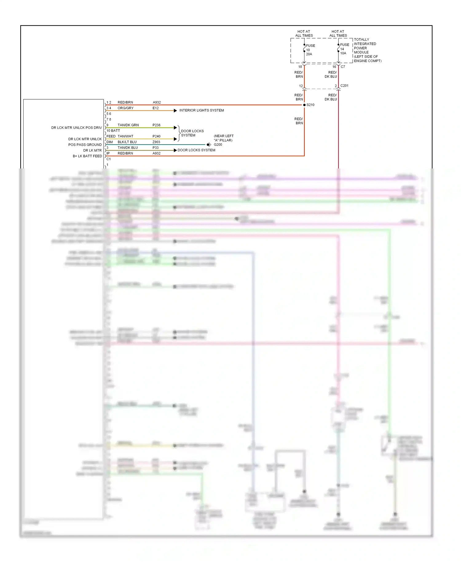 Dodge Caliber I facelift (2009-2013) shift interlock system wiring diagram  (1 of 2)