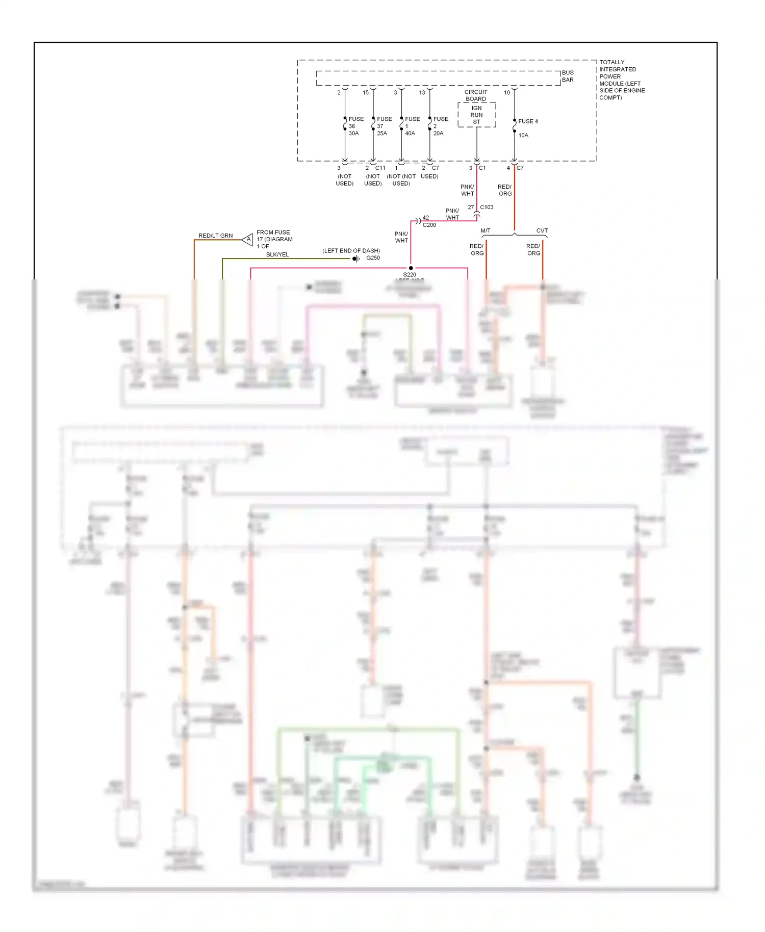 Dodge Caliber I facelift (2009-2013) warning systems wiring diagram  (2 of 5)
