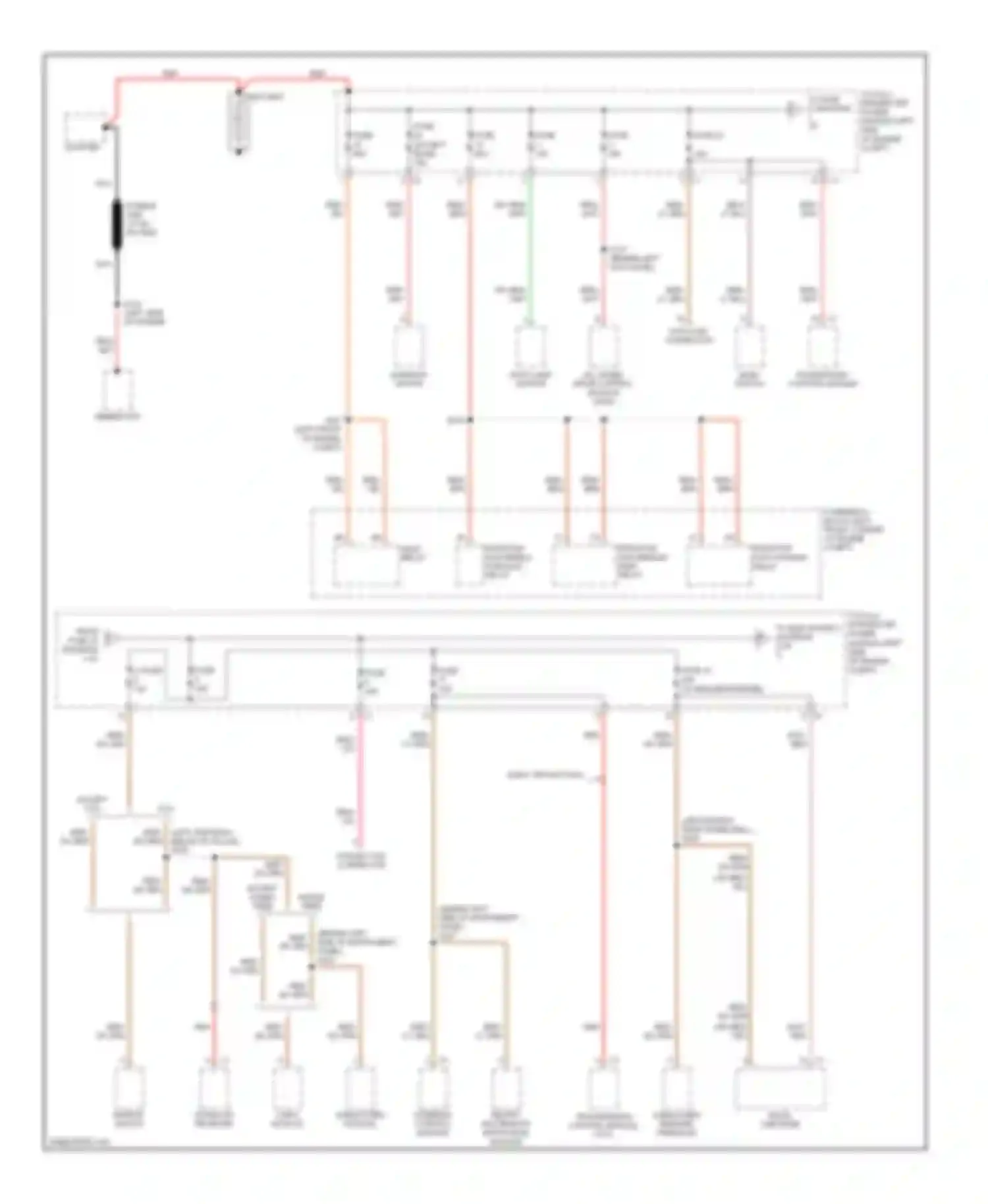 Caliber Dodge I (2006-2009): Power distribution circuit (1 of 3)