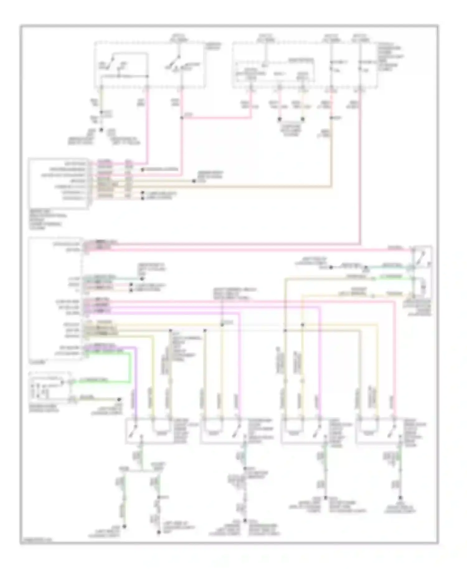 Caliber Dodge I (2006-2009): Power door locks circuit