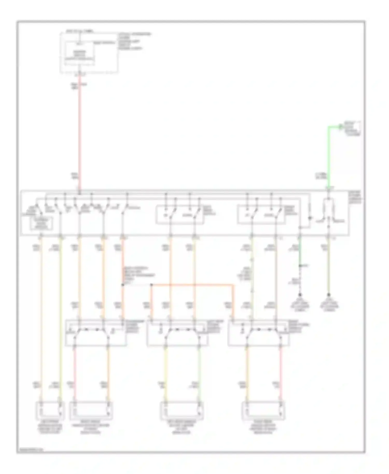 Caliber Dodge I (2006-2009): Power windows circuit