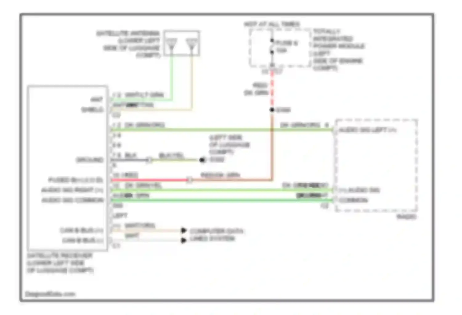 Caliber Dodge I (2006-2009): Satellite radio circuit