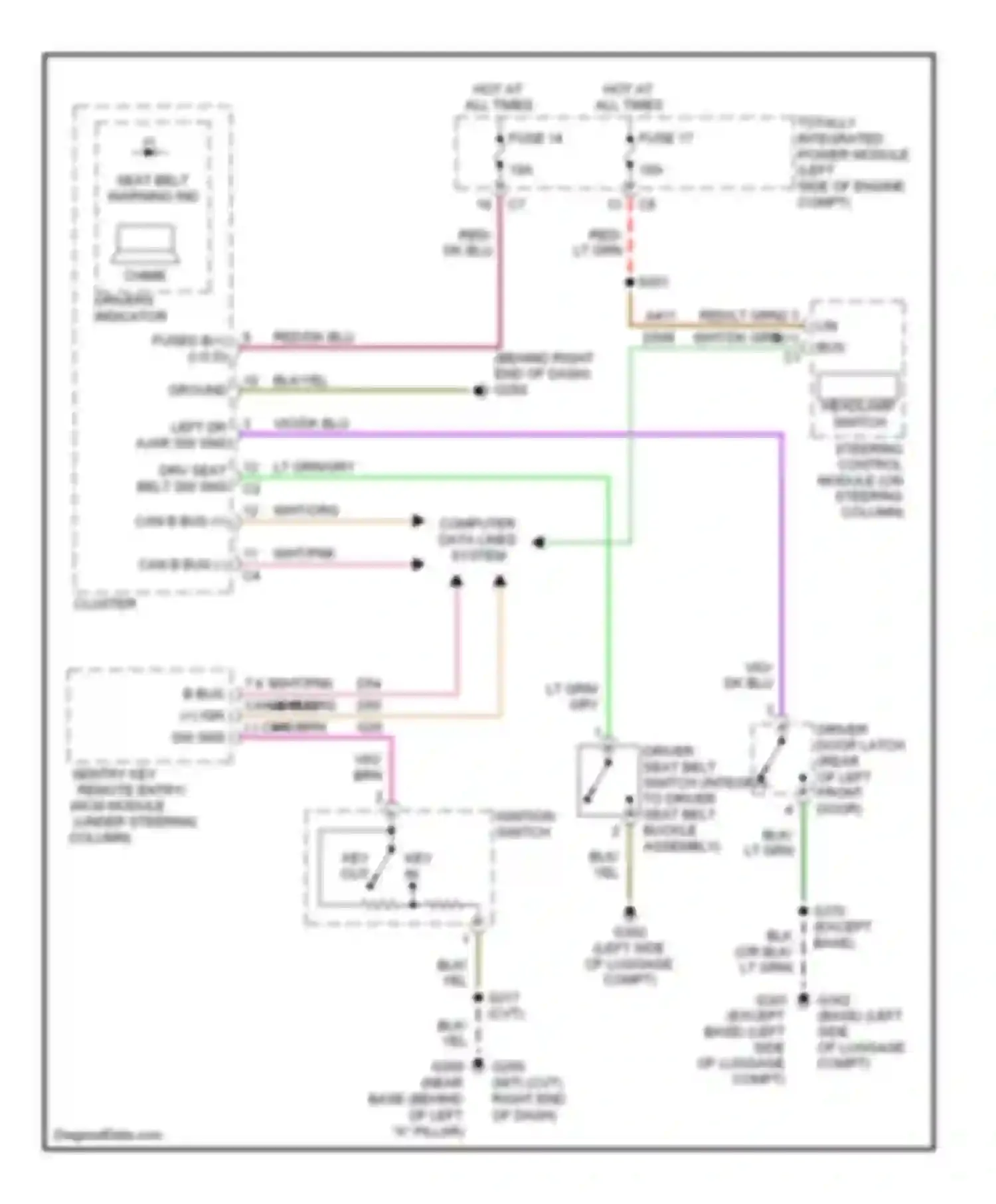 Caliber Dodge I (2006-2009): Chime circuit