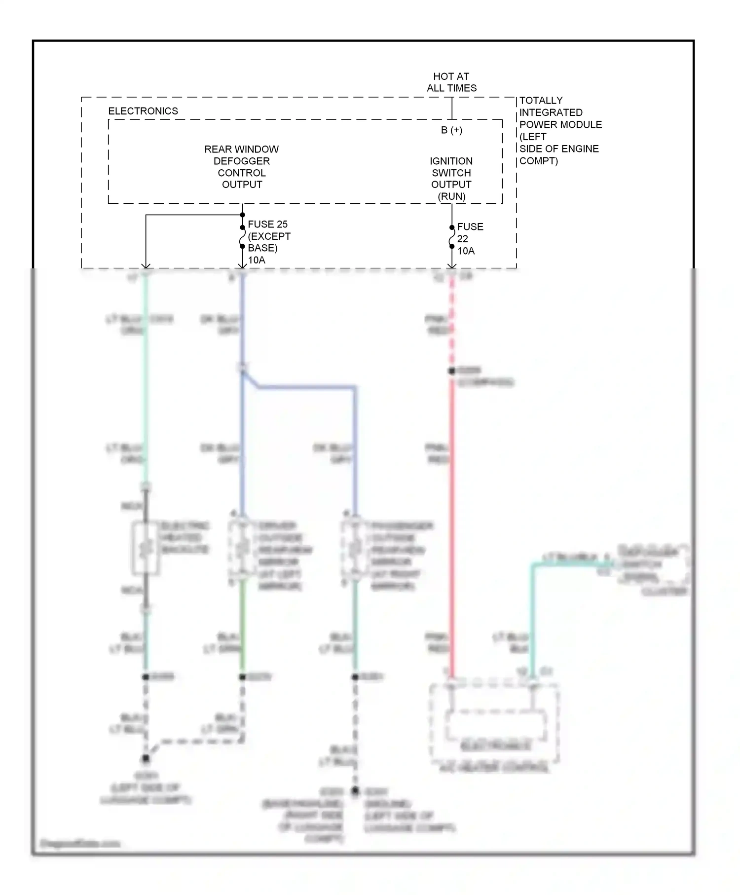 Dodge Caliber I (2006-2009) compass wiring diagram  (1 of 1)